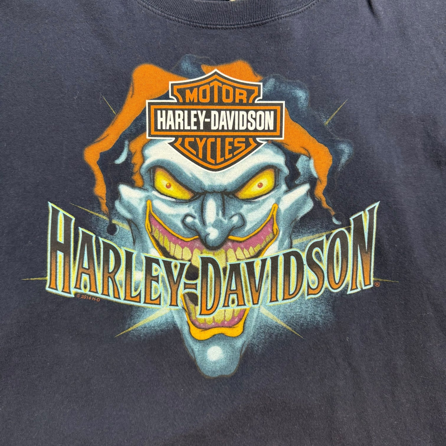 Vintage Harley Davidson Of Langley Clown L/S Tee Navy Blue