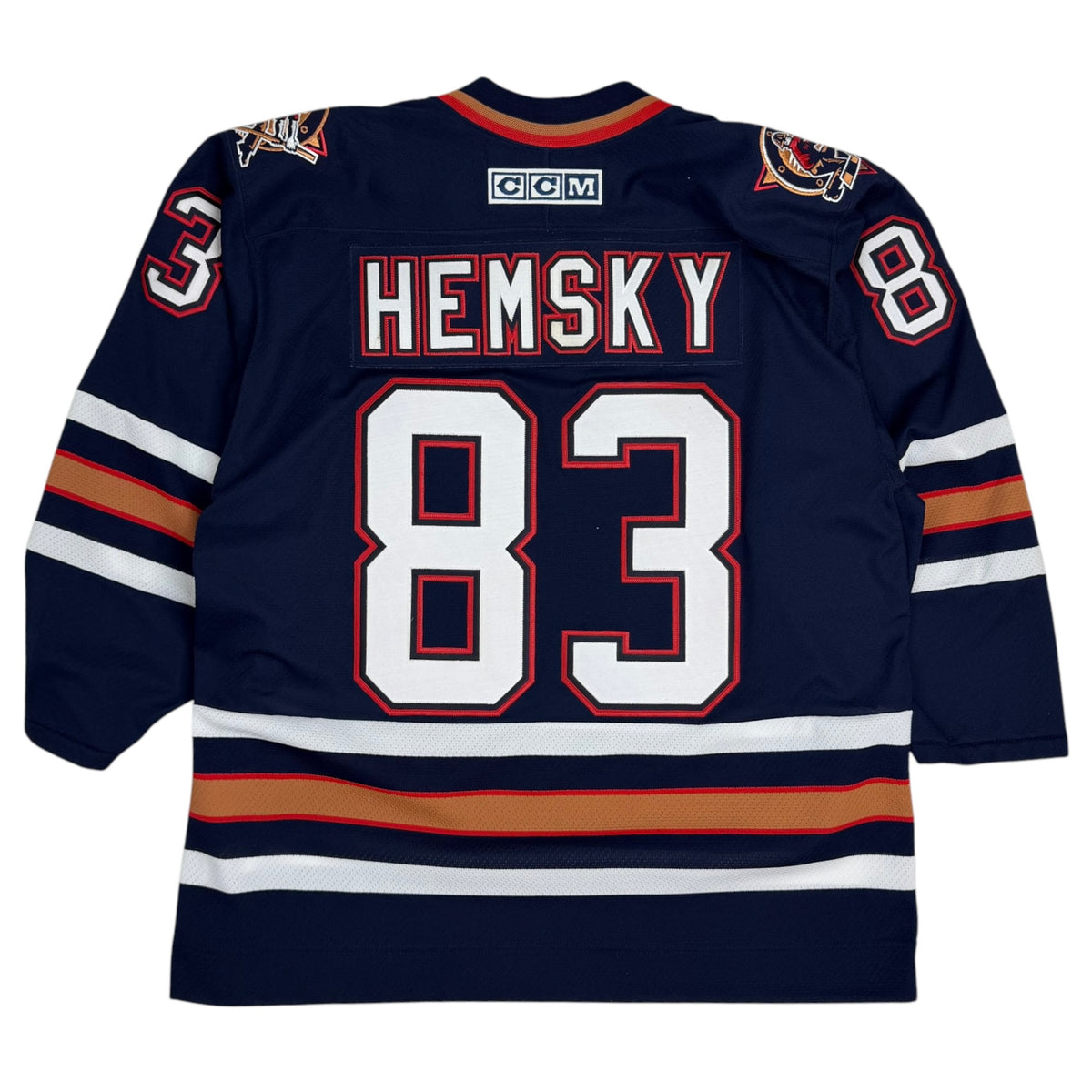 Vintage Aleš Hemský Edmonton Oilers CCM Alternate Jersey Navy