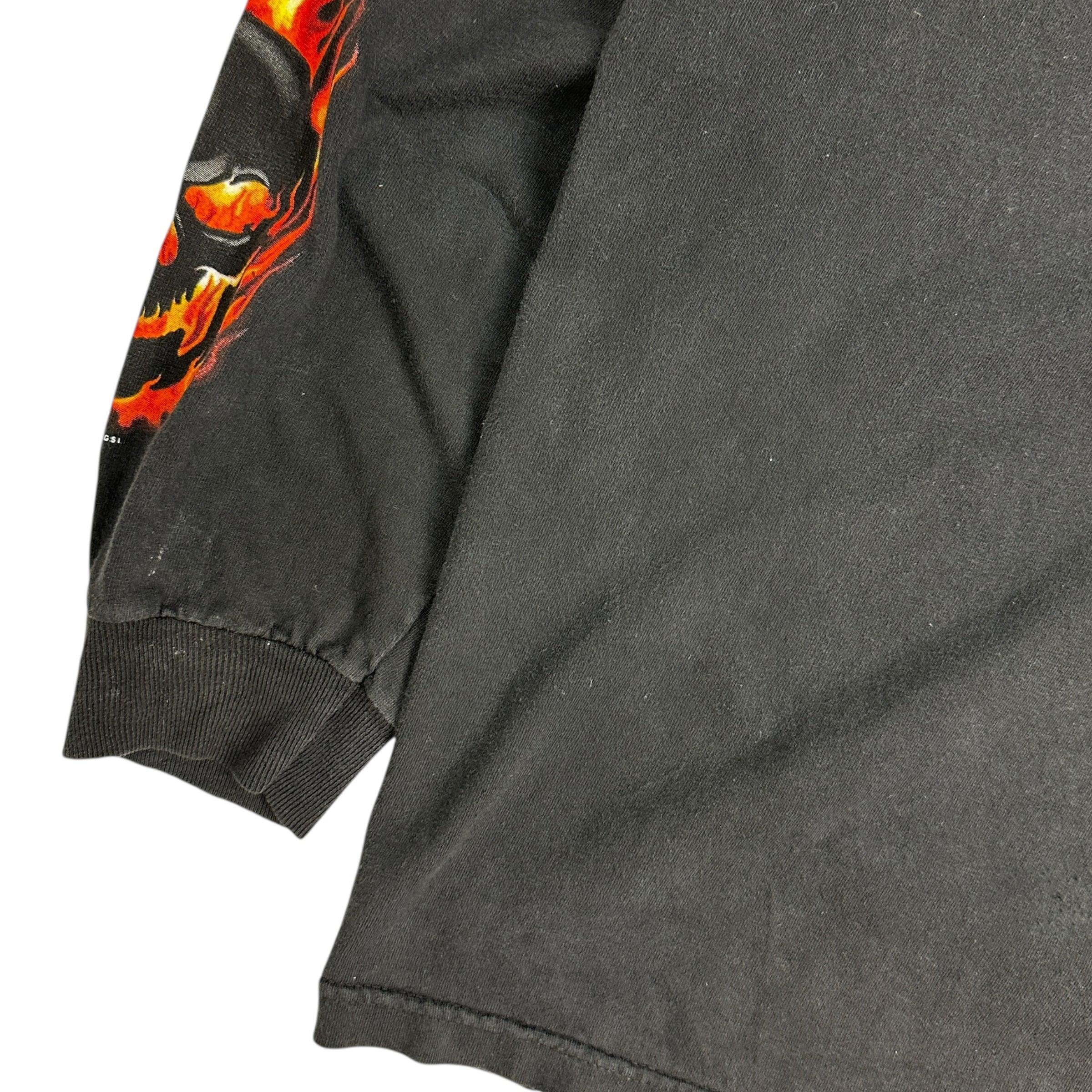 2006 Skull Flames Tee Black