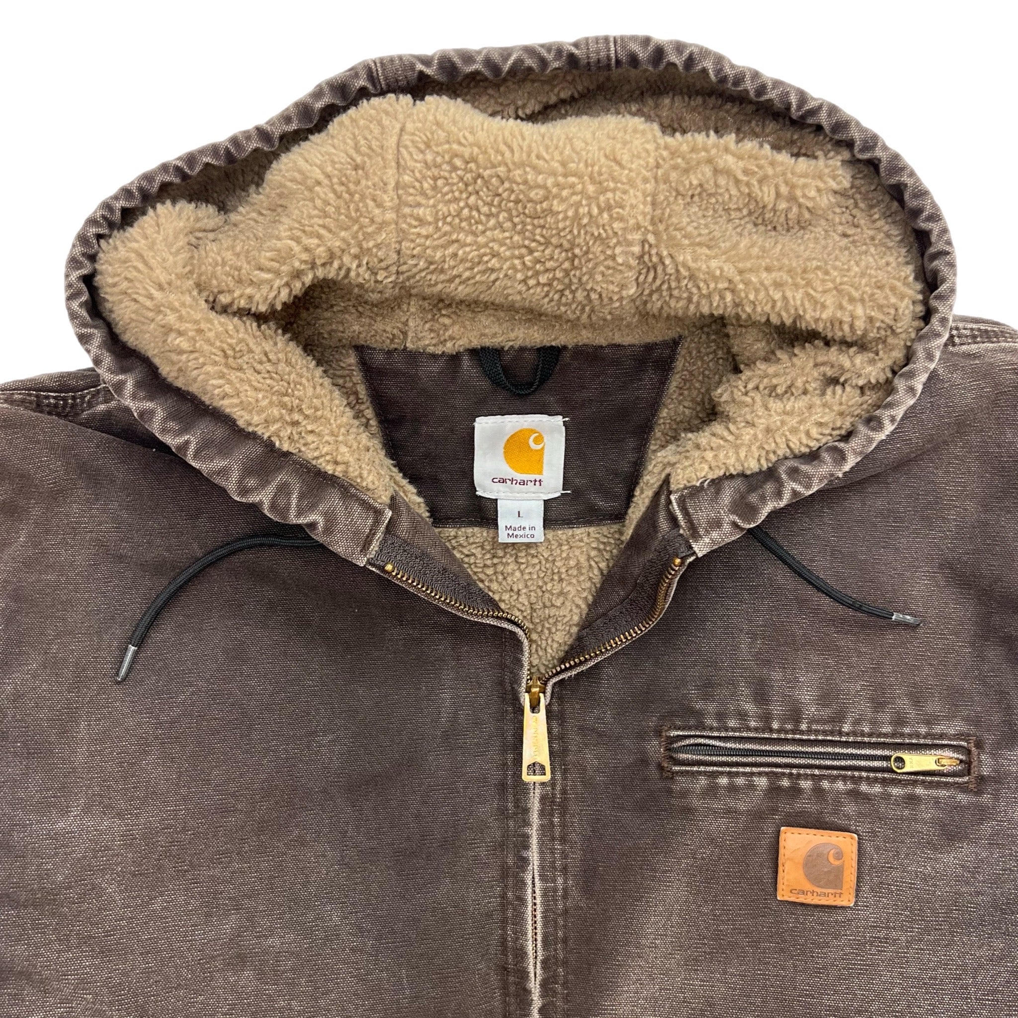 Vintage Carhartt Active Hooded Jacket Brown