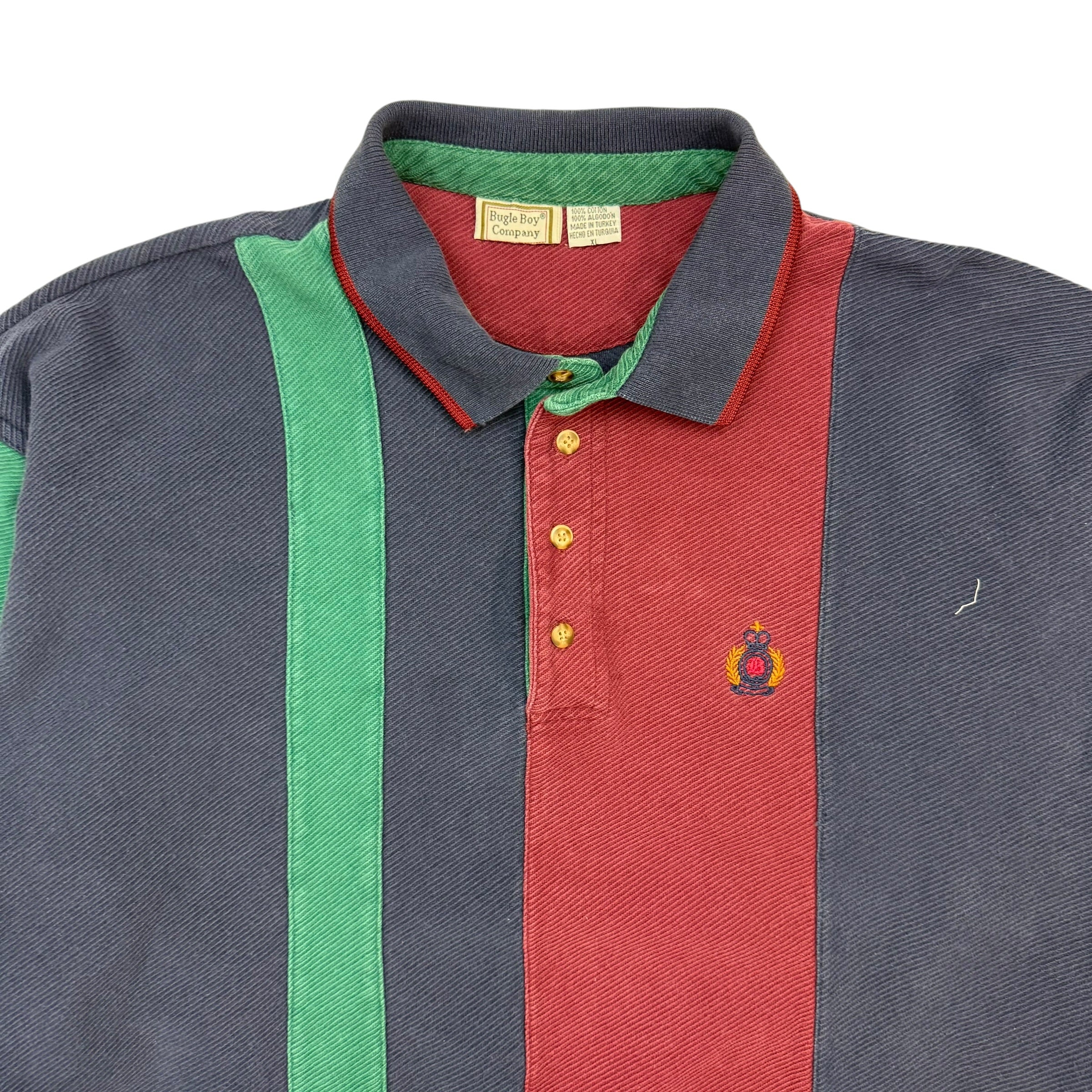 Vintage Bugle Boy Company L/S Polo Shirt Multicolour