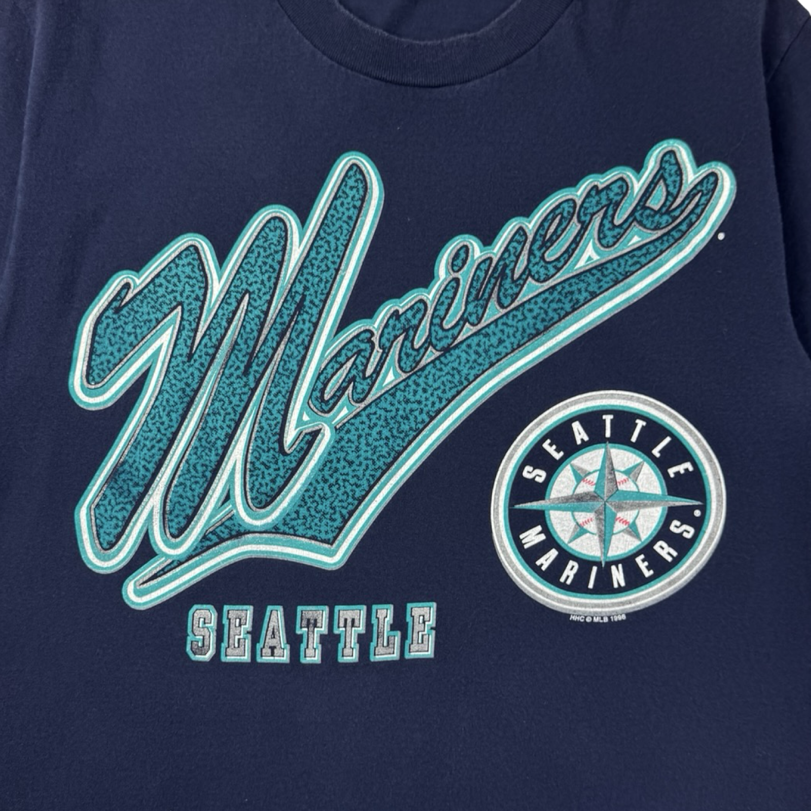 1996 Seattle Mariners Logo MLB T-Shirt Navy