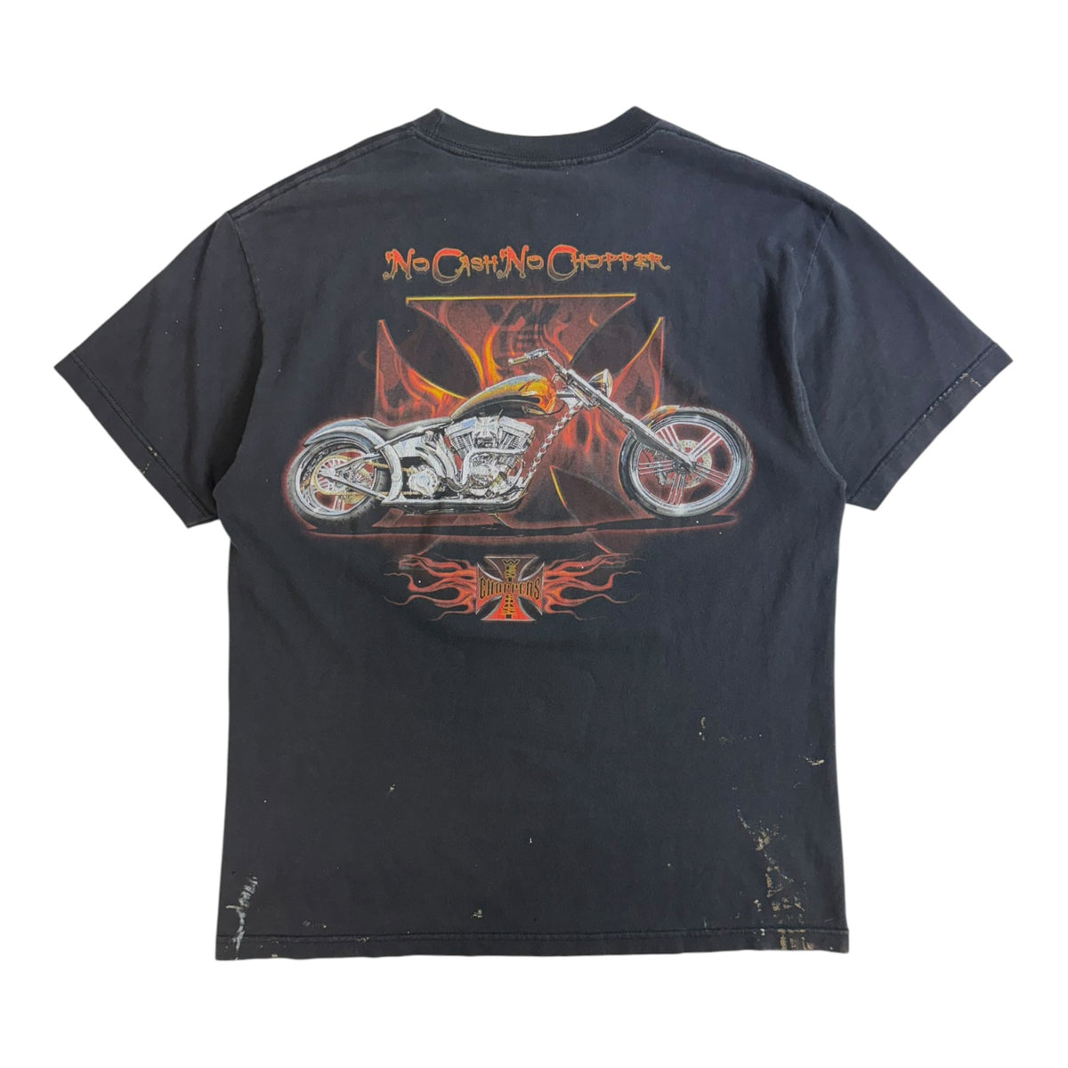 Vintage West Coast Choppers No Cash T-Shirt Black