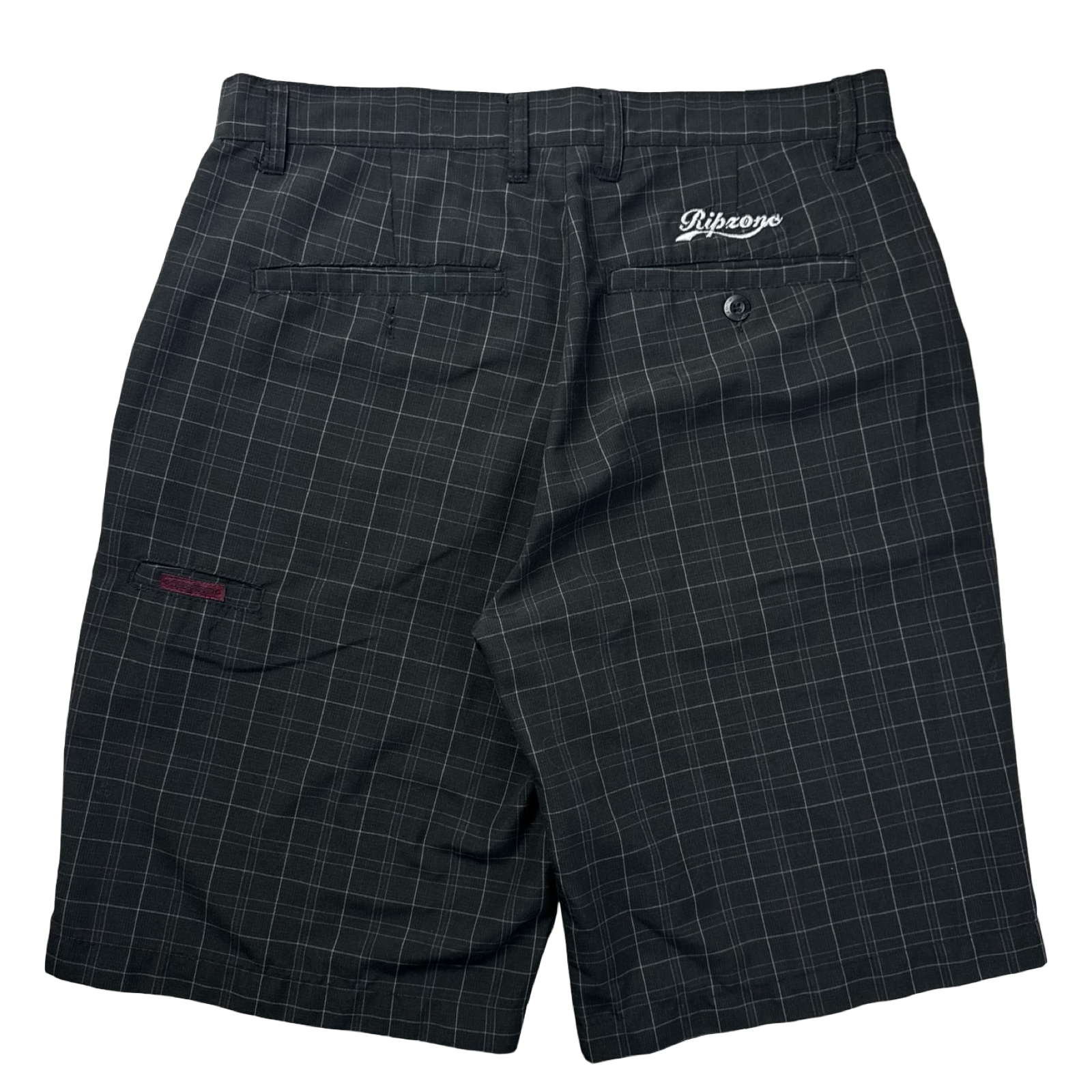 Vintage Y2K Ripzone Shorts Black Tartan