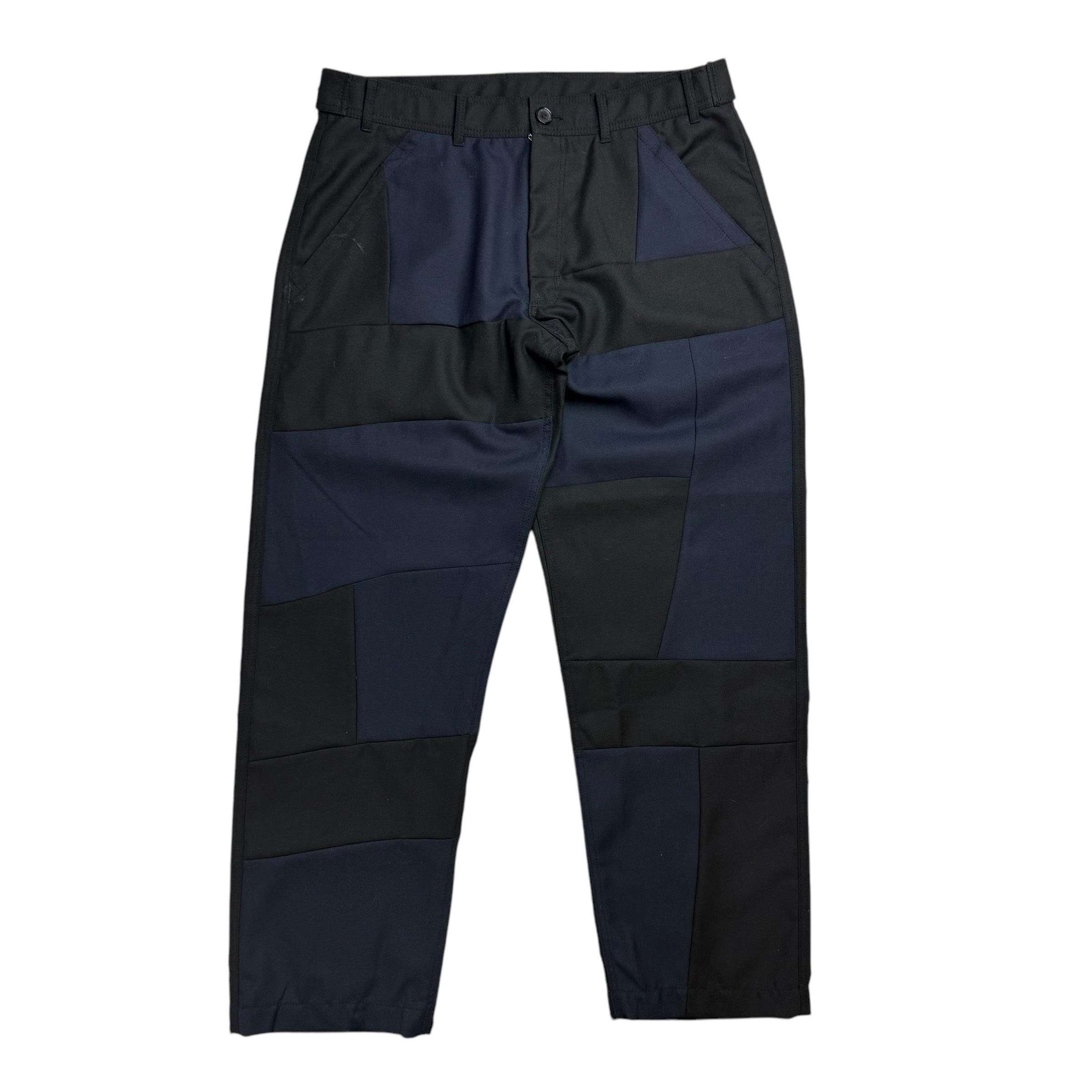 Comme Des Garçons Shirt Patchwork Trousers Black/Navy Blue