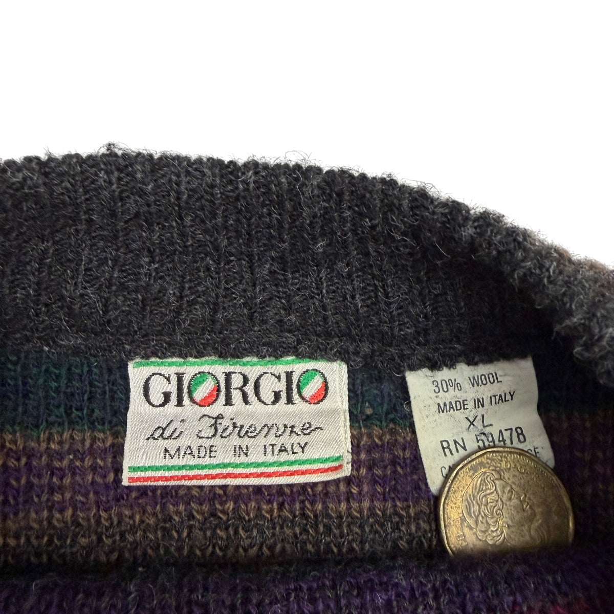 Vintage Giorgio Knit Sweater Green/Navy