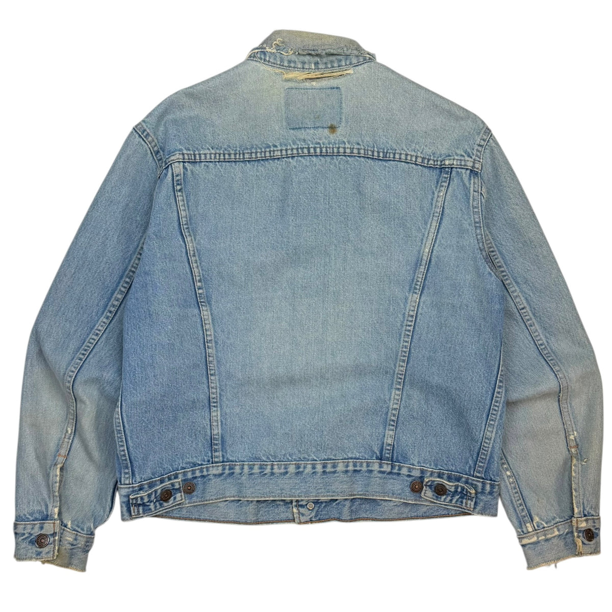 Vintage Levis Distressed Denim Trucker Jacket Blue
