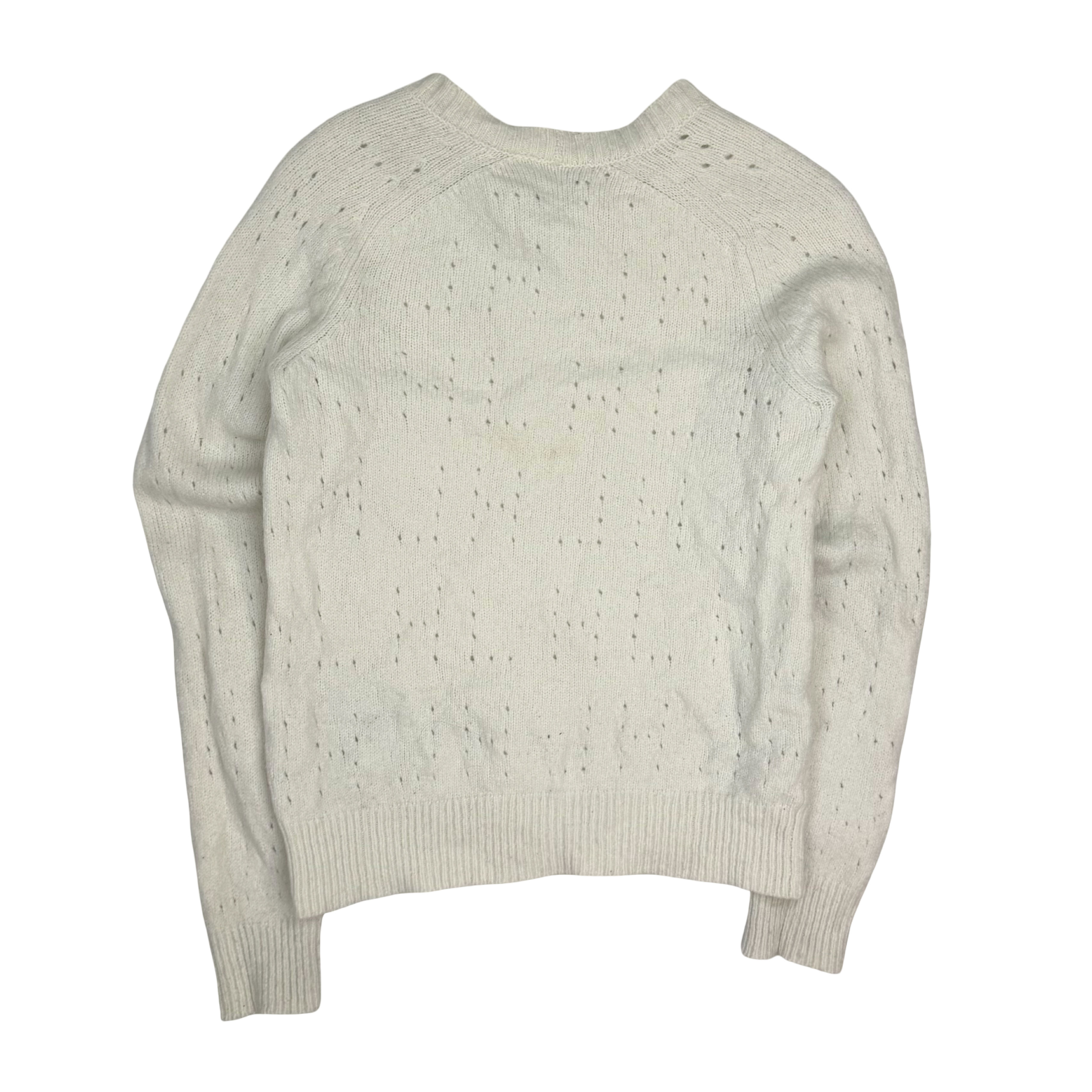 Helmut Lang Noel Wool Crewneck Cream