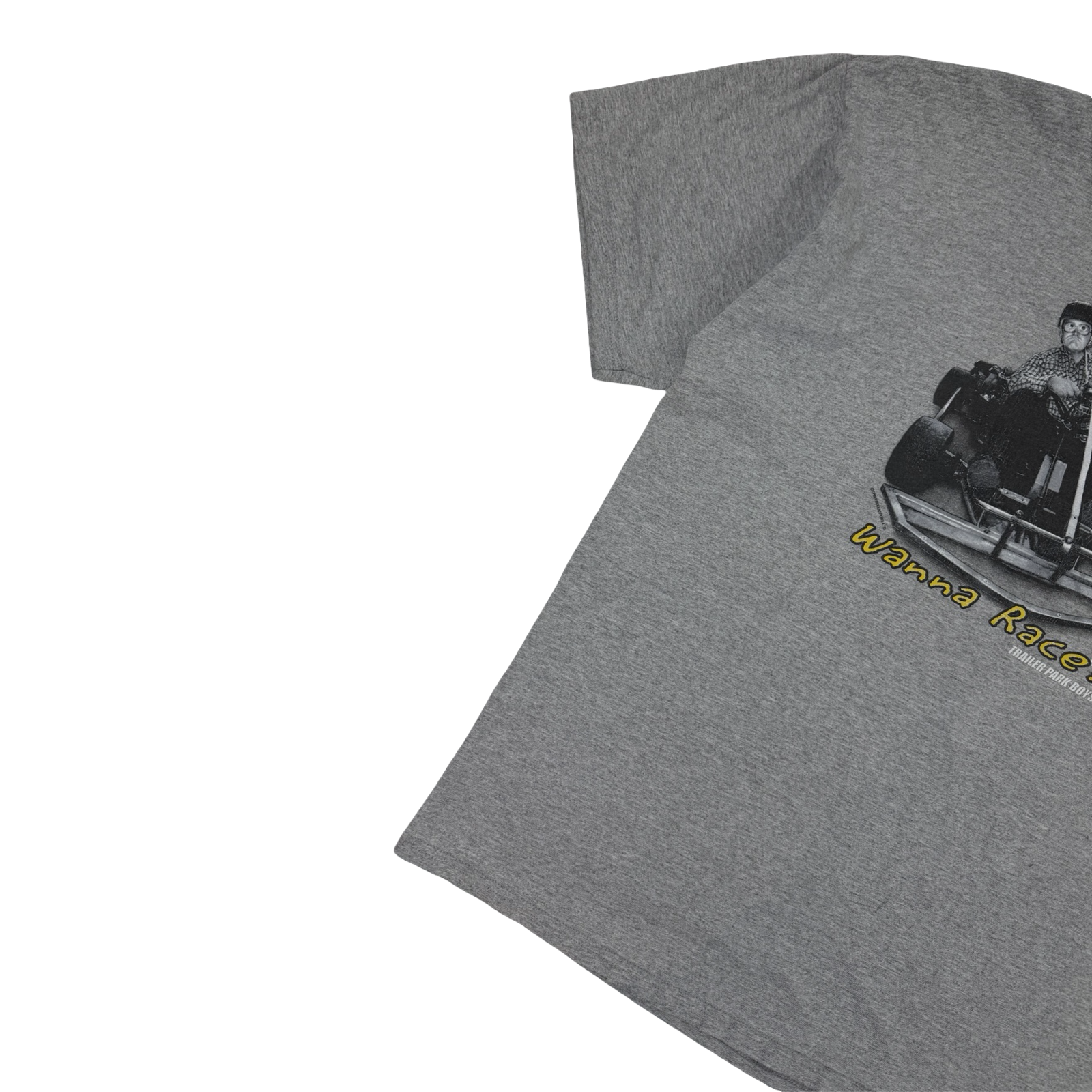 Vintage Trailer Park Boys Wanna Race T-Shirt Grey