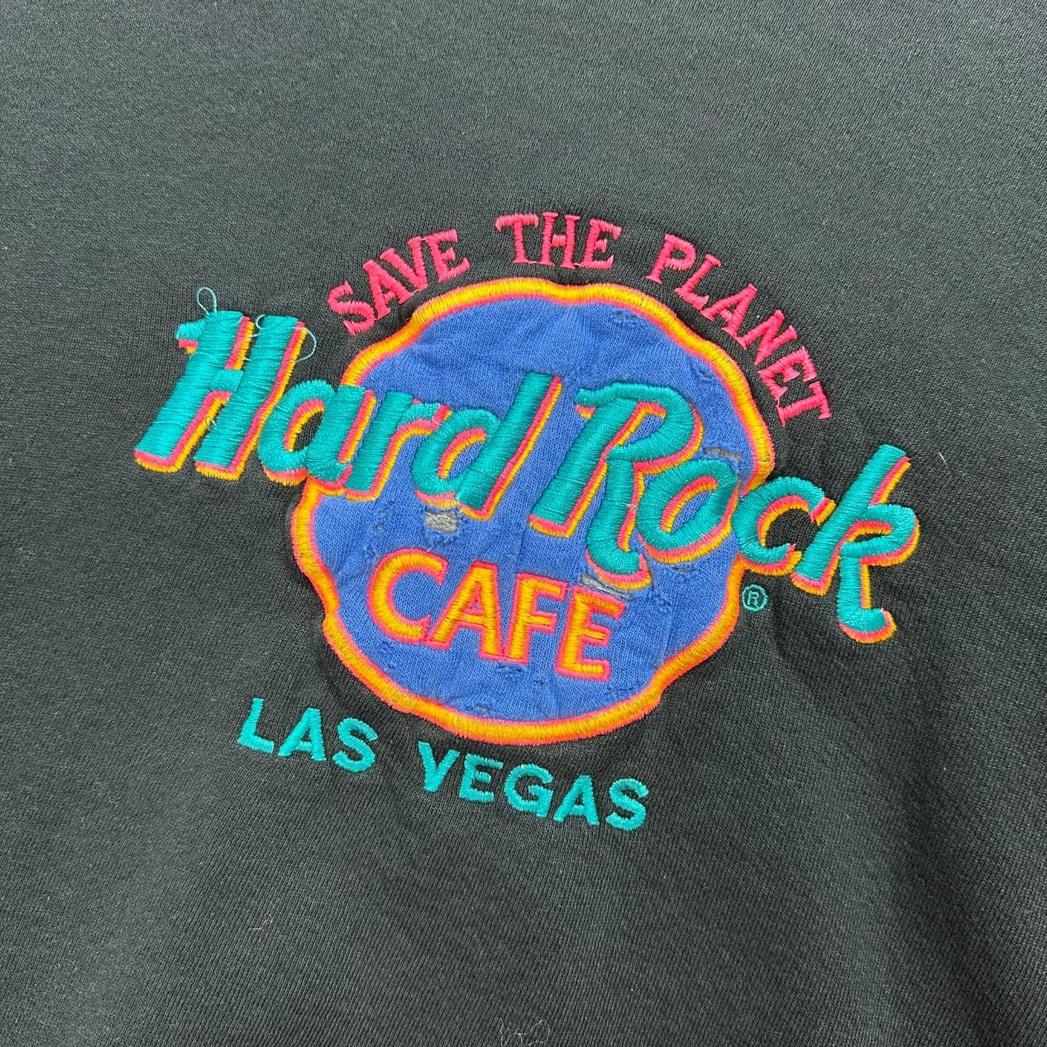 Vintage Hard Rock Las Vegas ‘Save The Planet’ Crewneck Black