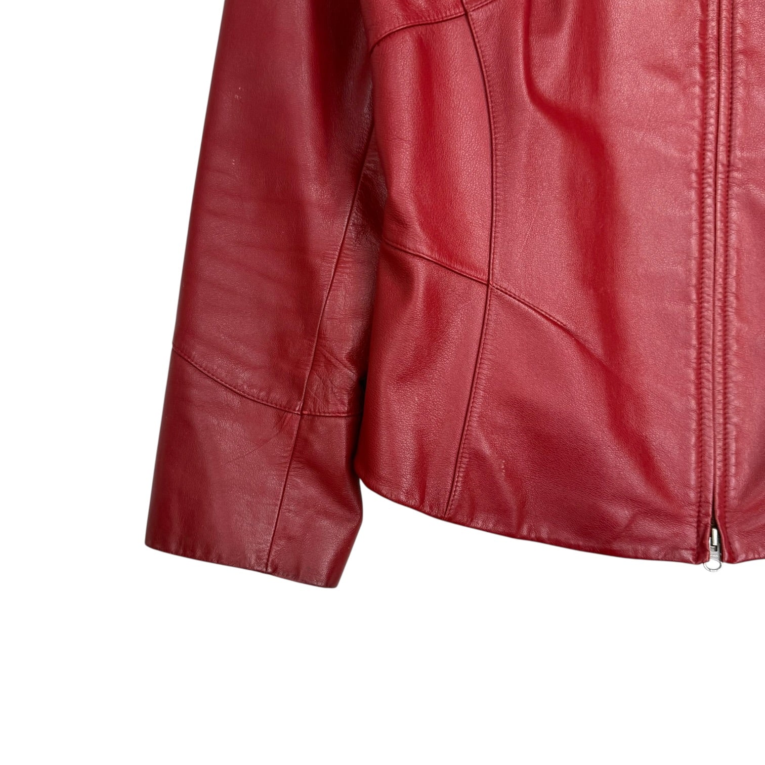 (W) Vintage Danier Leather Jacket Red