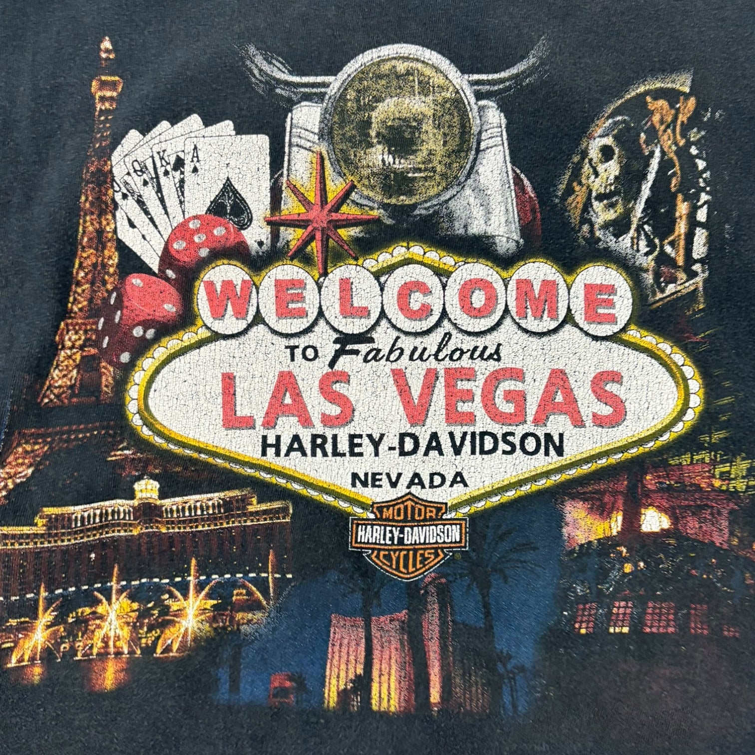 Vintage Harley Davidson Las Vegas Nevada LS T-Shirt Black