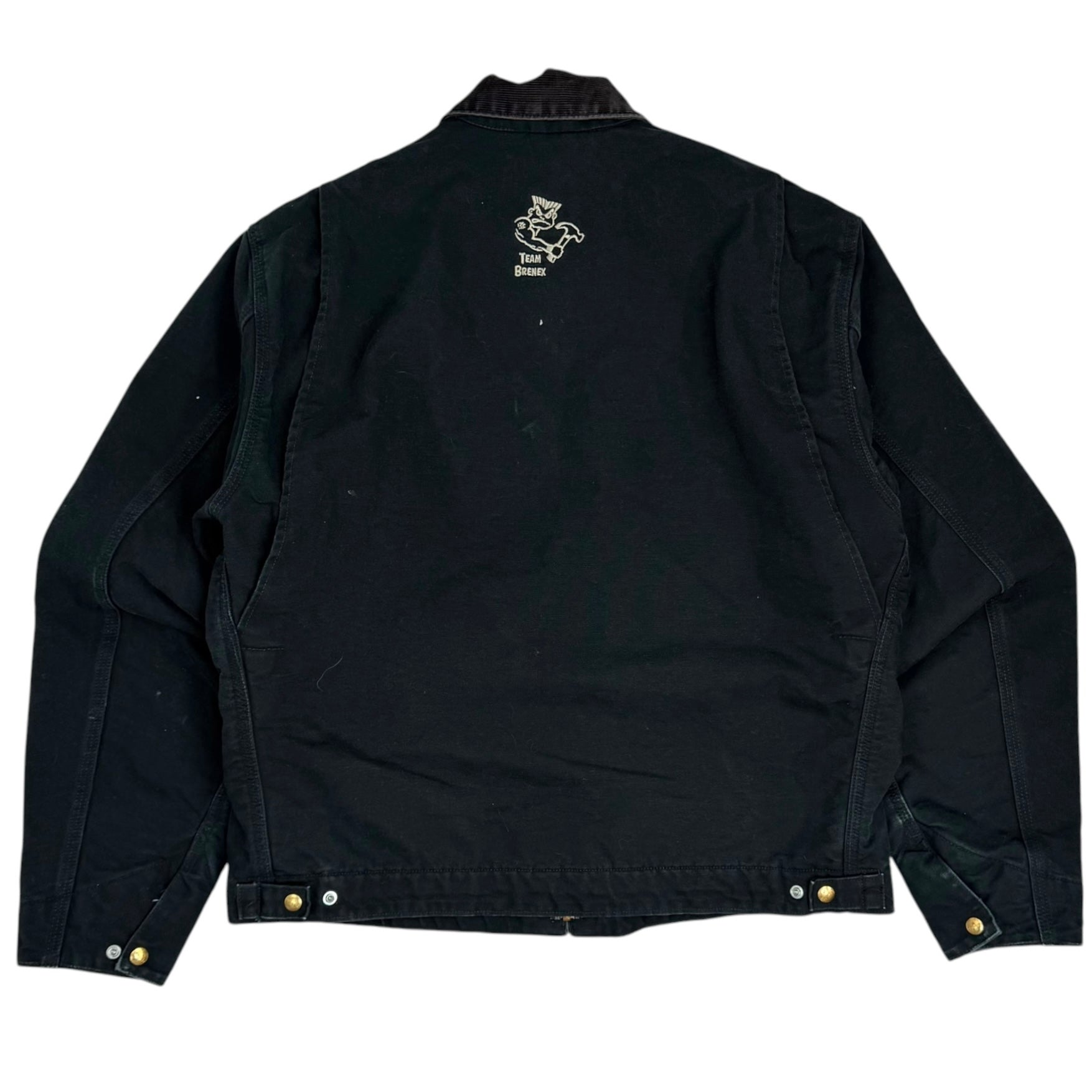Vintage Carhartt Detroit Embroidered Blanket Lined Jacket Black