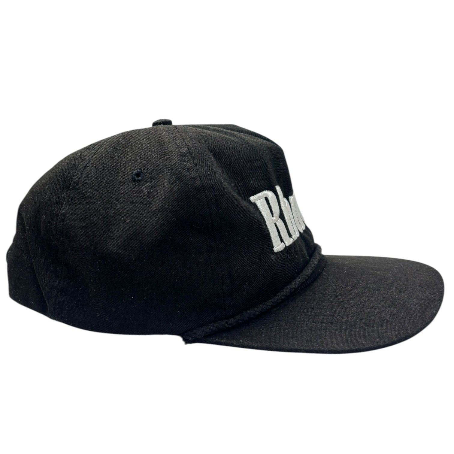 Rhude Script Denim Hat Washed Black