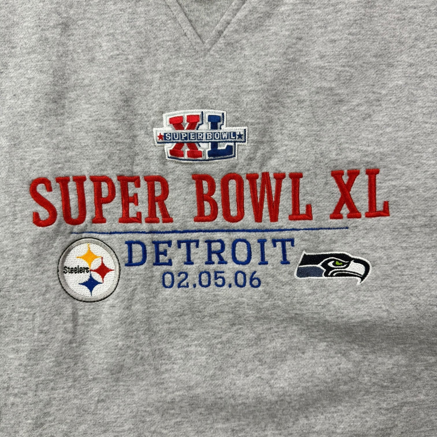 2006 Super Bowl XL Crewneck Grey