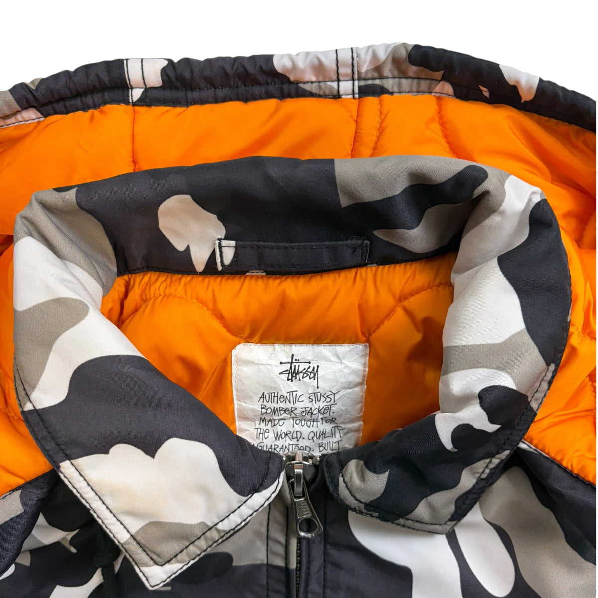 Stussy Flight Bomber Jacket Snow Camo