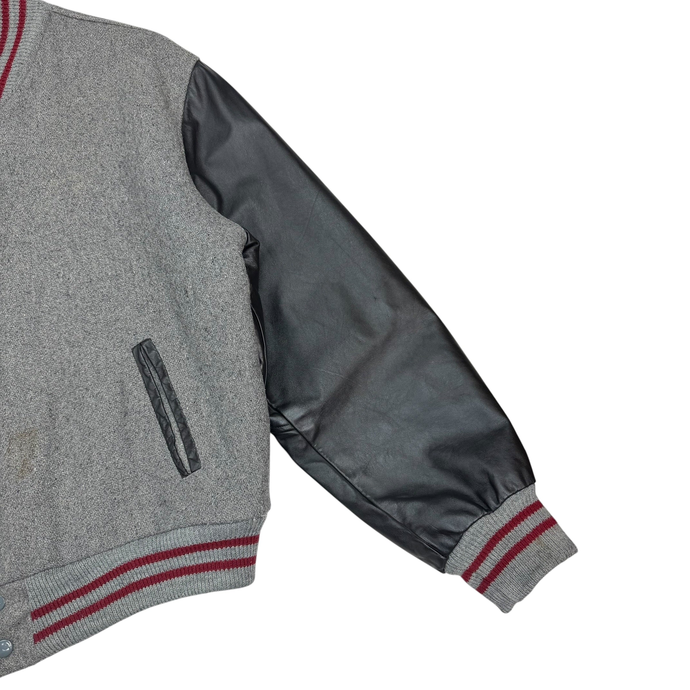 Vintage Hard Rock Cafe San Francisco “Save The Planet” Wool Varsity Jacket Grey