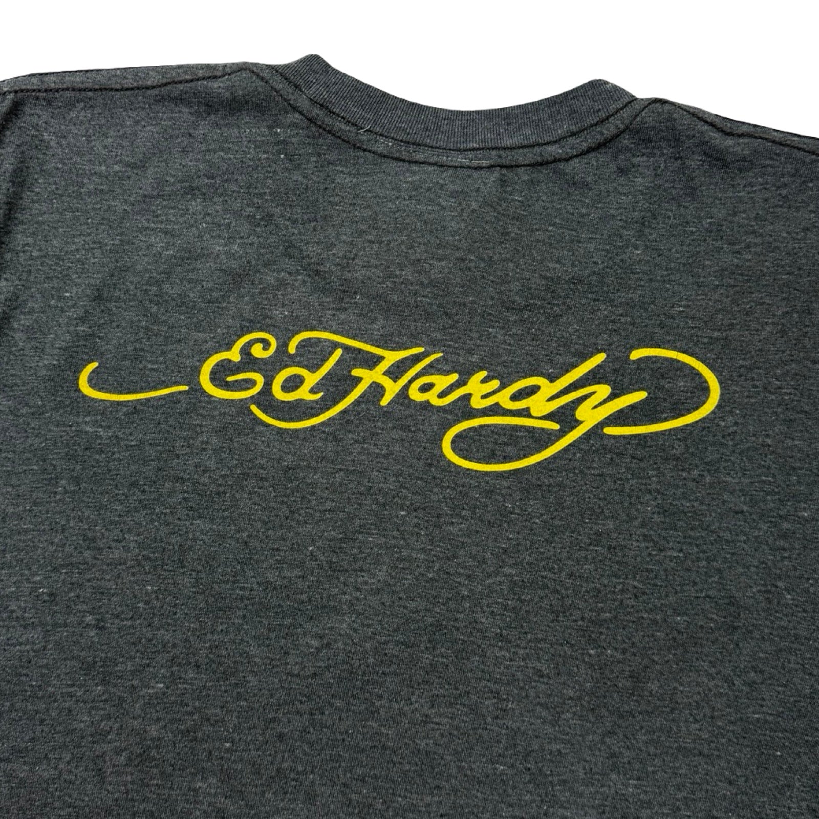 Vintage Y2K Ed Hardy Black Panther T-Shirt Washed Black