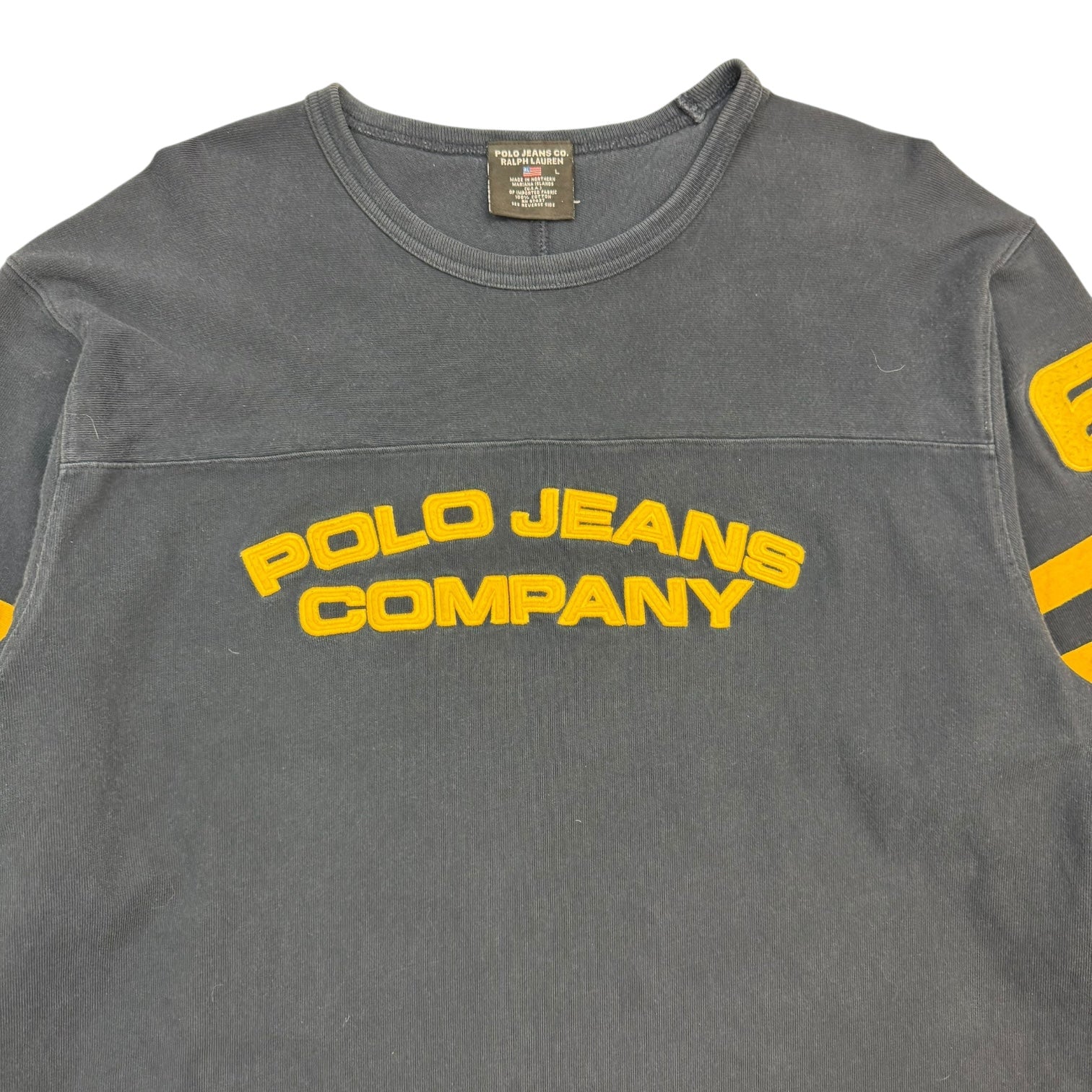 Vintage Polo Jeans Company Ralph Lauren Crewneck Navy Blue/Yellow
