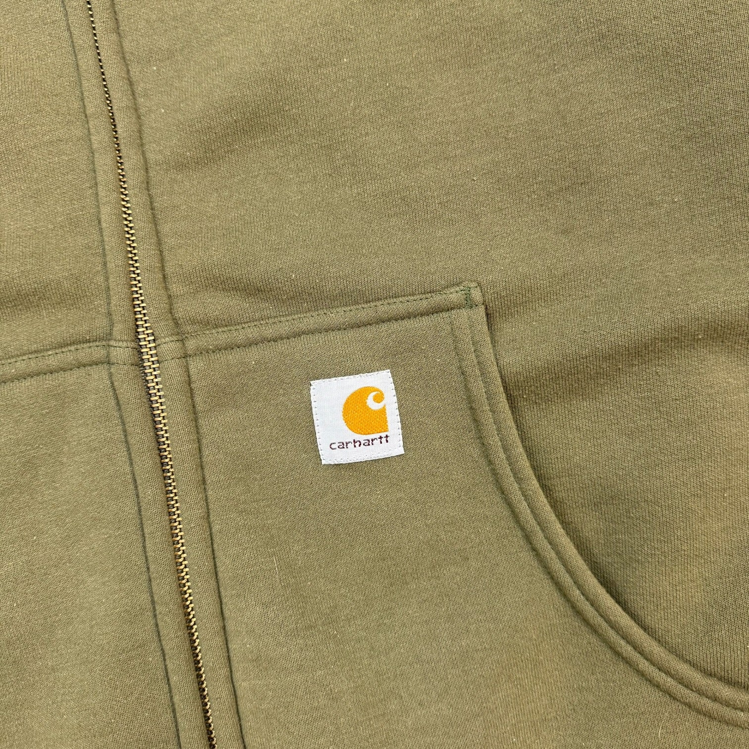 Vintage Carhartt Zip Up Sweater Olive Green