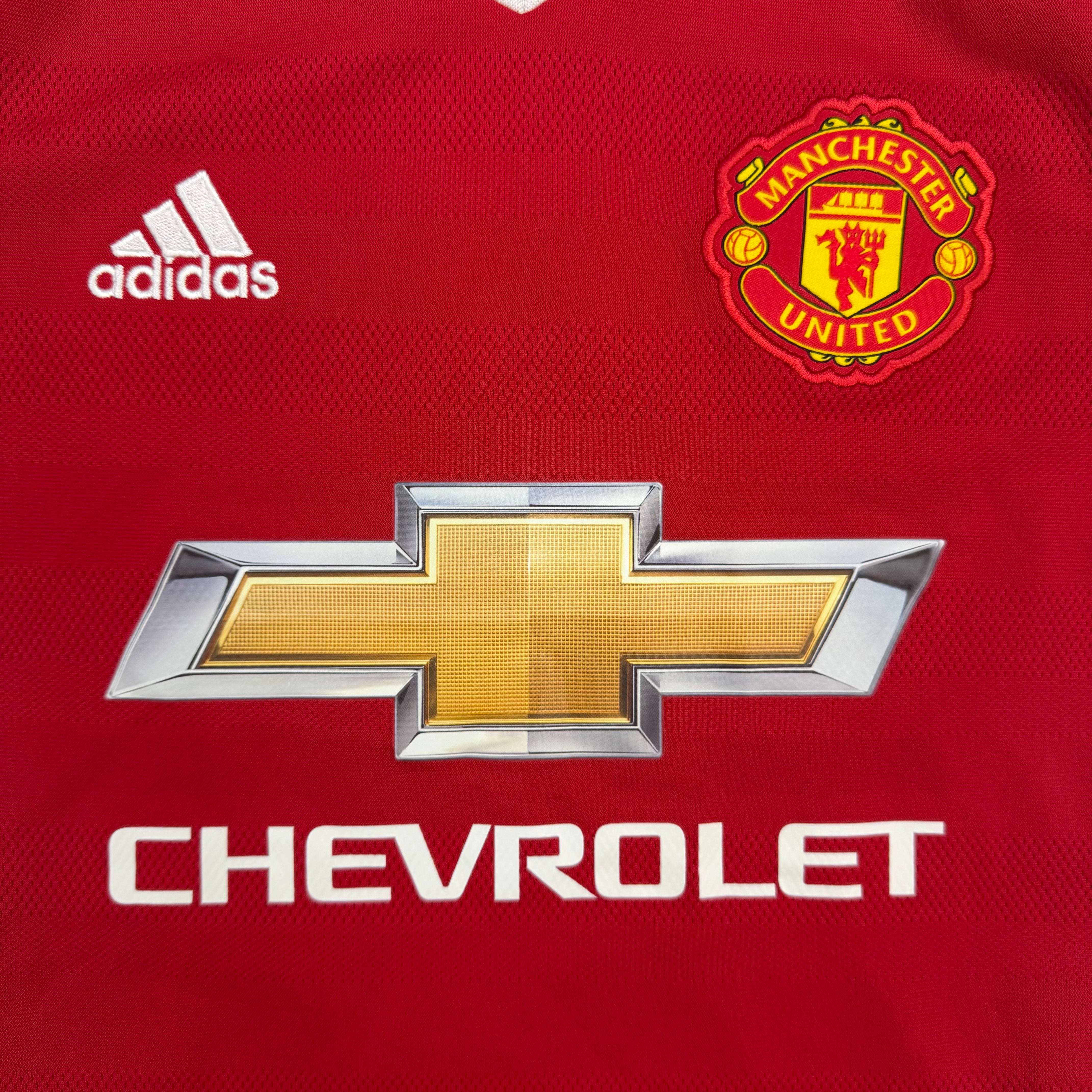 2015-16 Adidas Youth Manchester United Chevrolet Jersey Red