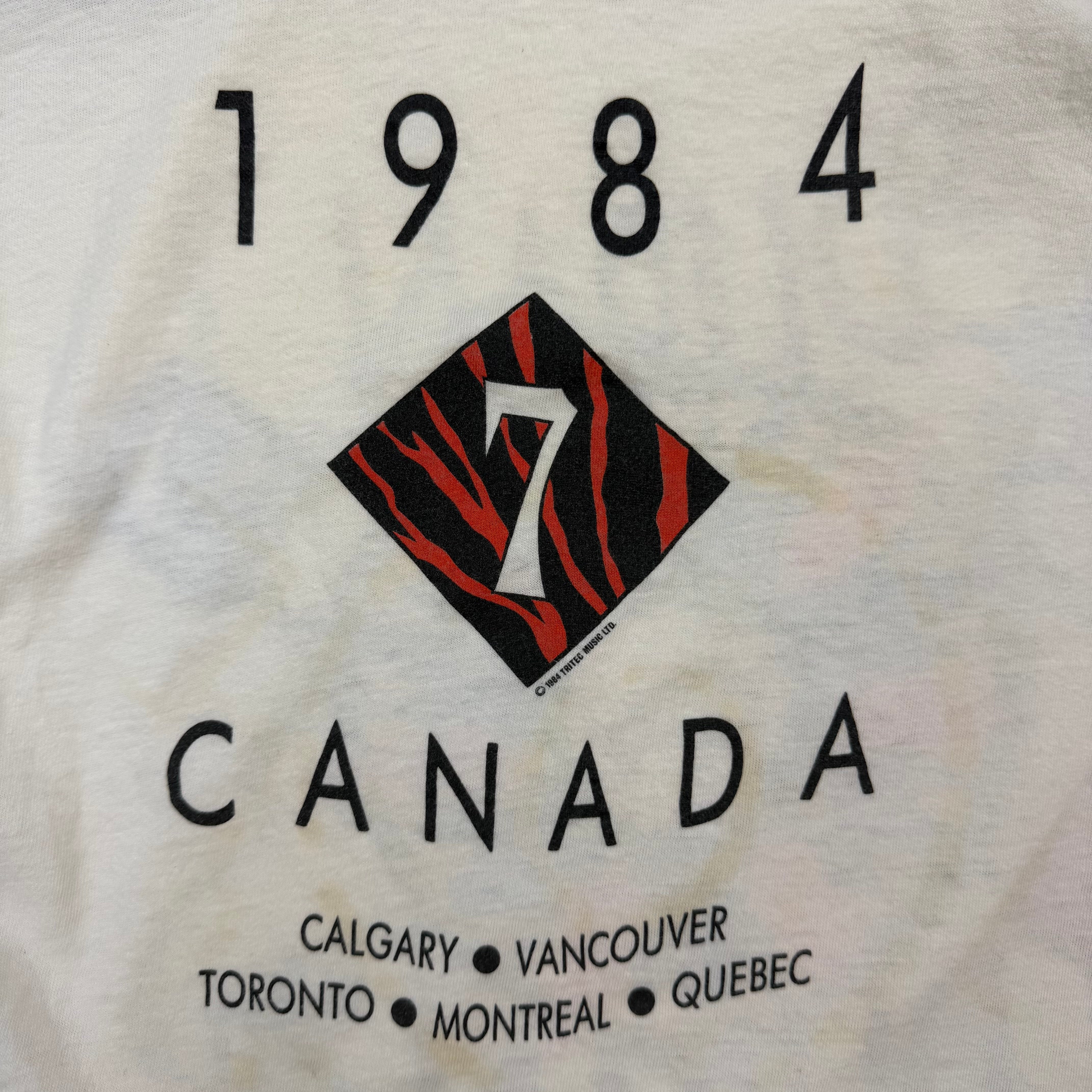 1984 Duran Duran Seven And The Ragged Tiger Tour Tee White