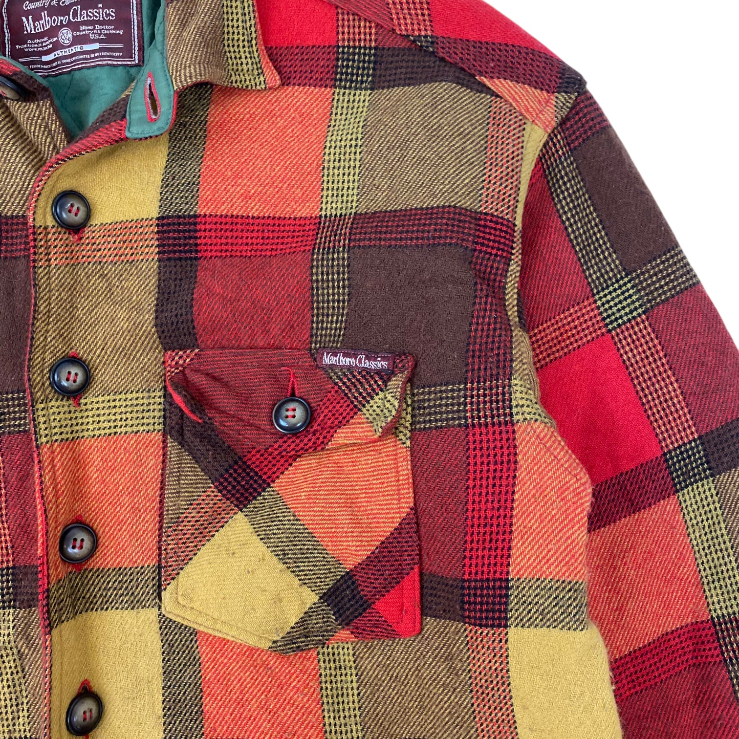 Vintage Marlboro Classics Wool Checkered Jacket