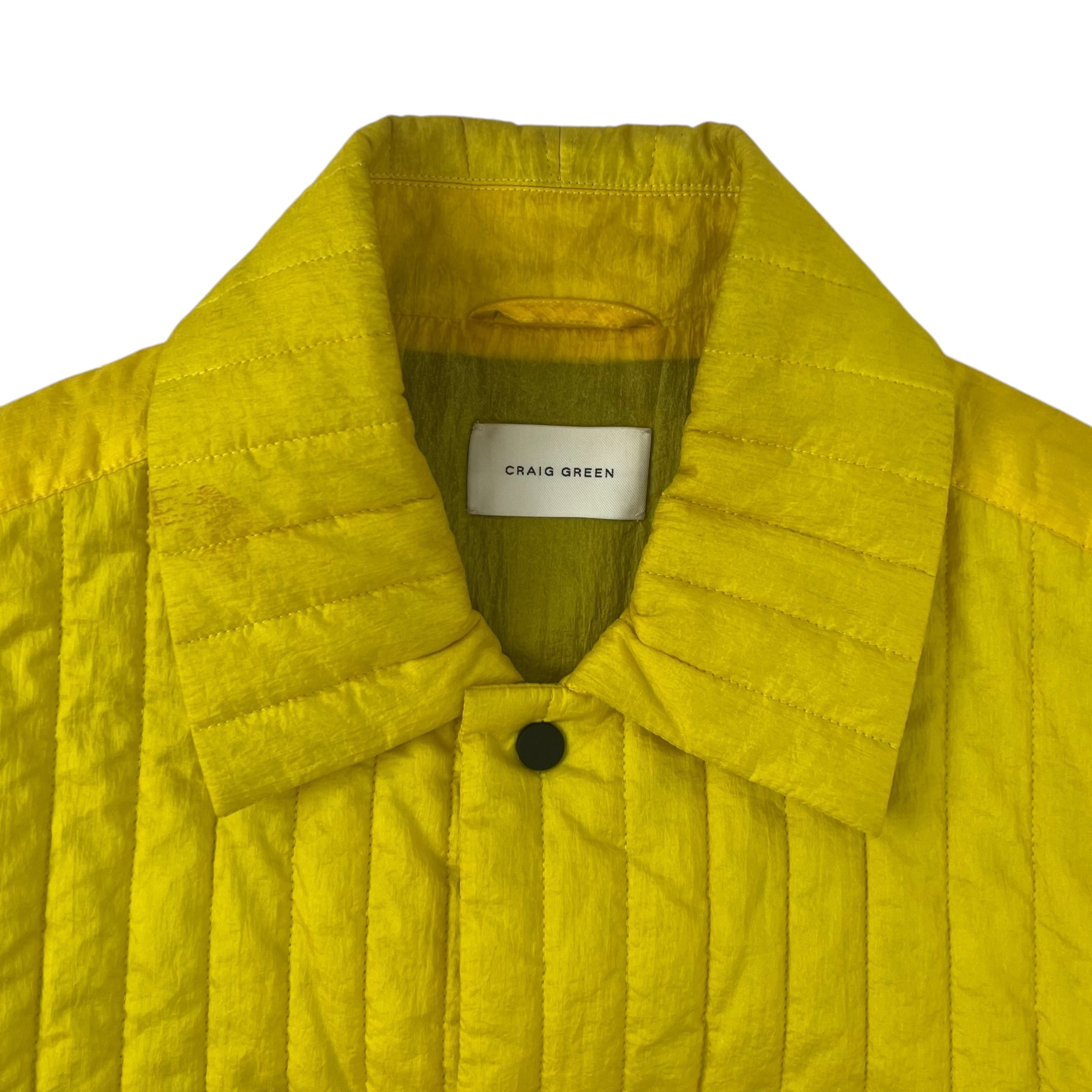 Craig Green Nylon Quilted Work Jacket Yellow