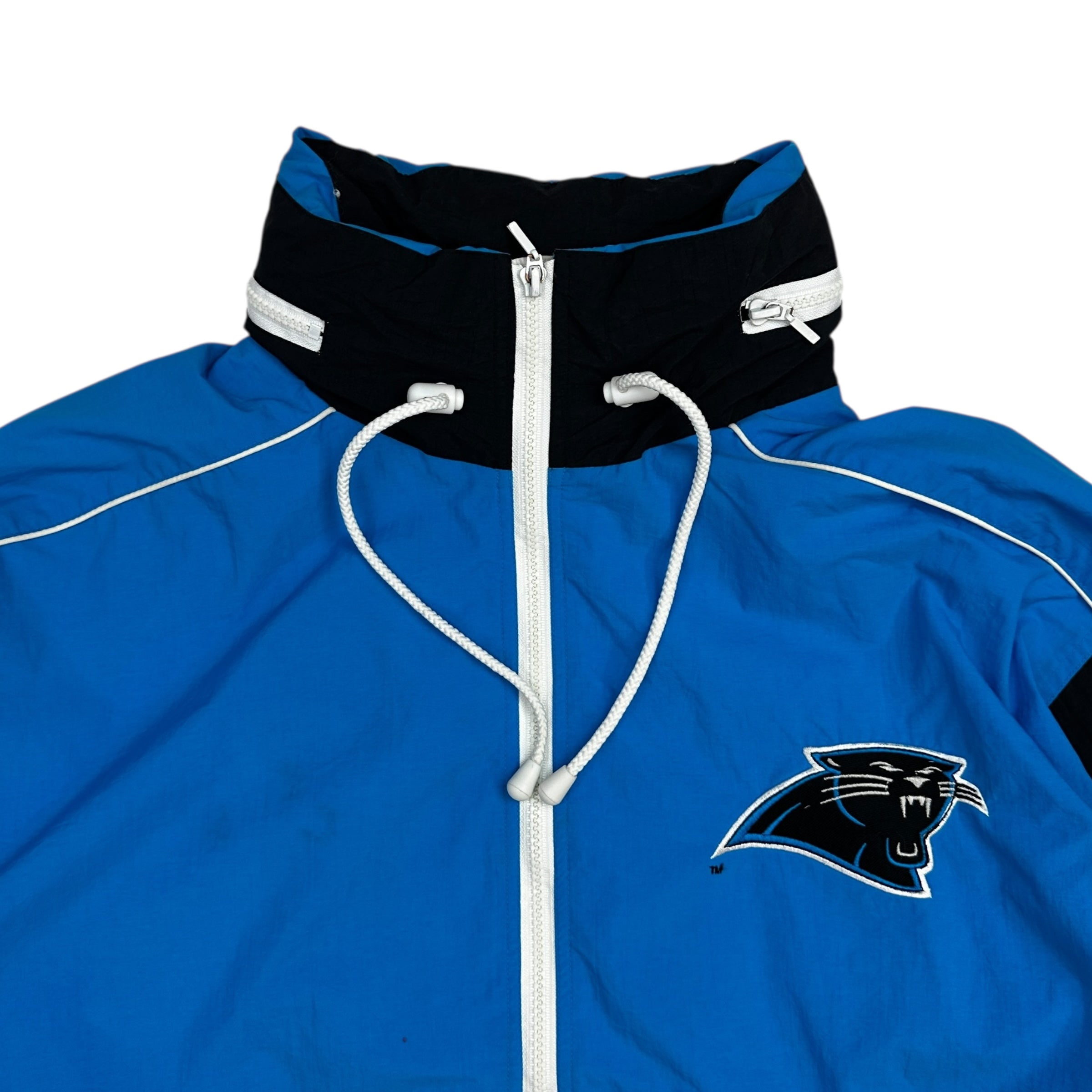 Vintage Carolina Panthers Logo Athletic Windbreaker Black/Blue