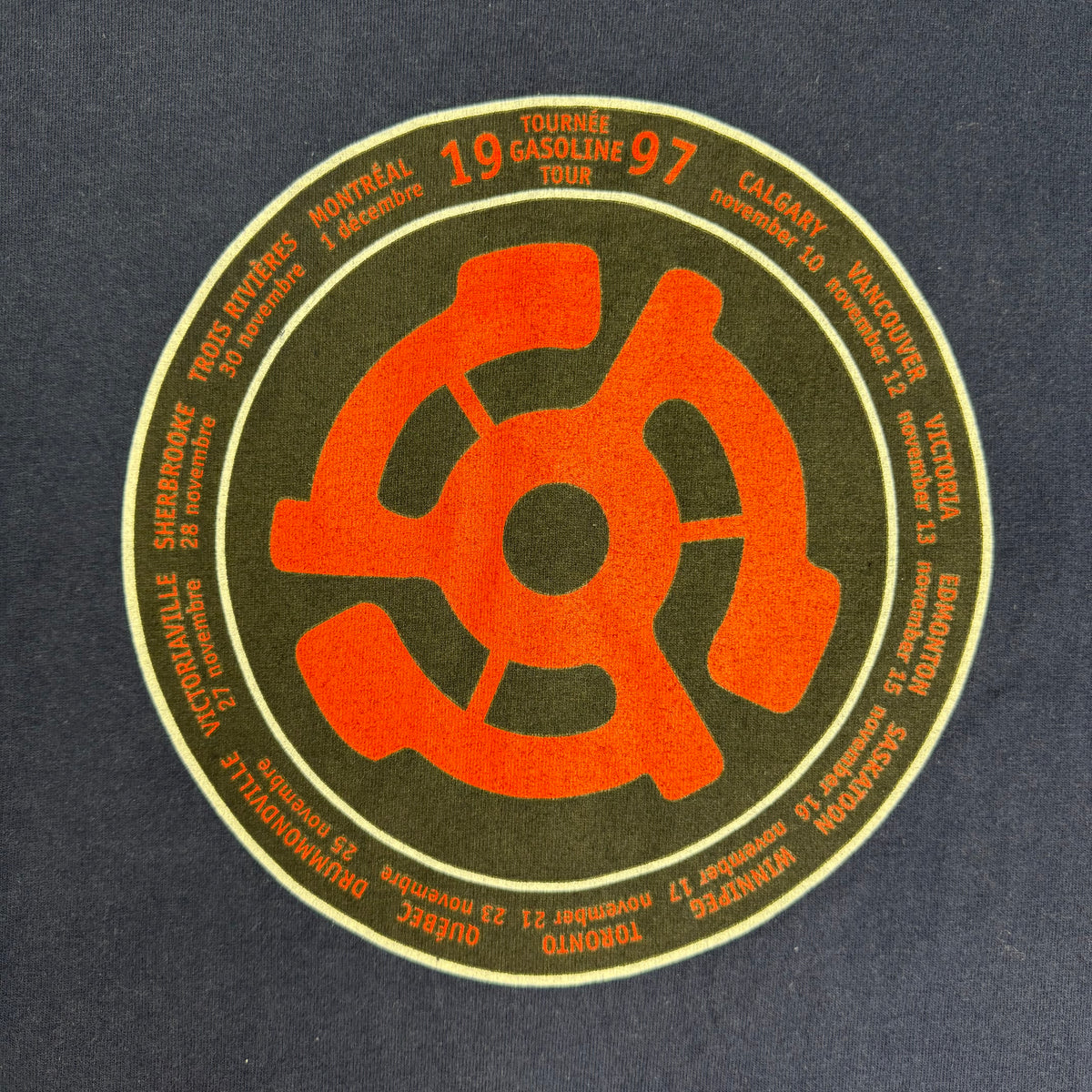 1997 Moist Tournée Gasoline Tour Tee Navy