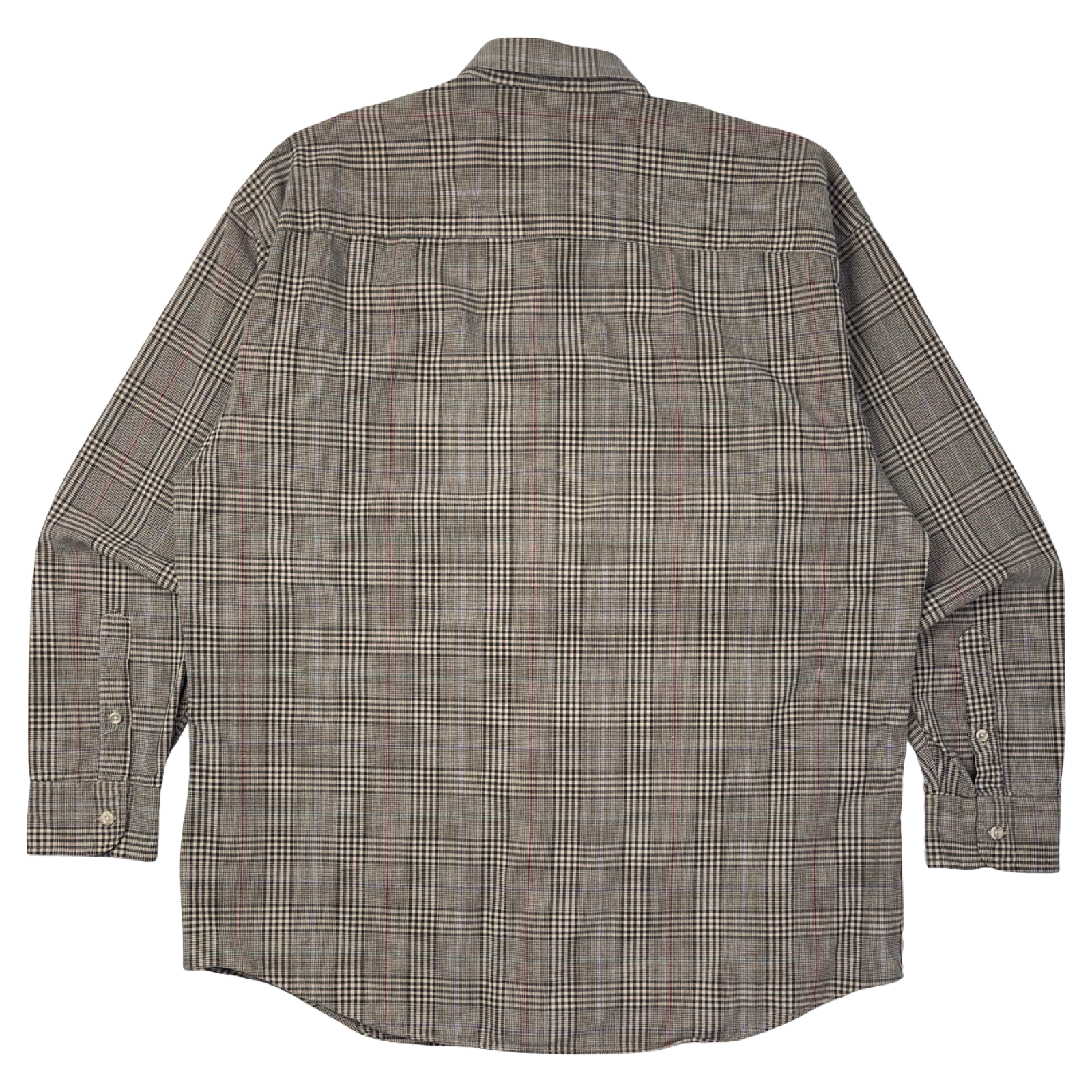 Vintage Christian Dior Plaid Brown Button-Up Shirt