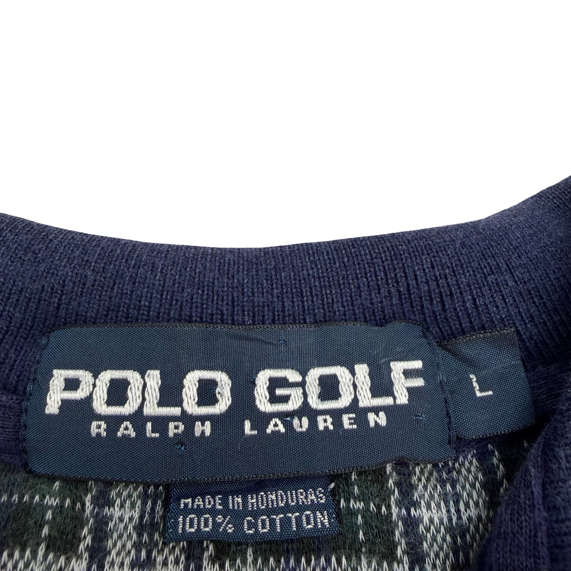 Vintage Polo Ralph Lauren Golf Plaid Polo Shirt Navy/Green