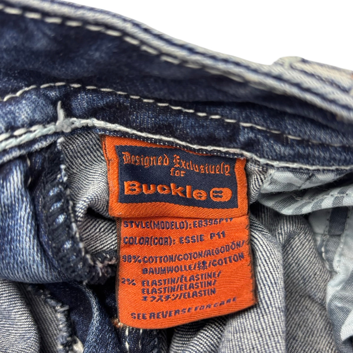 (W) Vintage Y2K Rock Revival Jean Pant Light Wash
