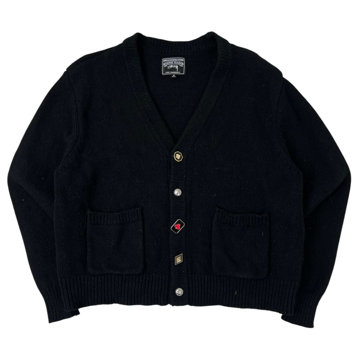 Stussy x Denim Tears Suits Cardigan Black Stussy x Denim Tears Suits Cardigan Black