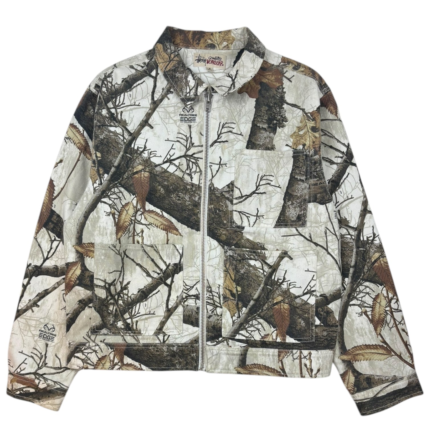 Stussy Zip Work Jacket RealTree Edge Snow