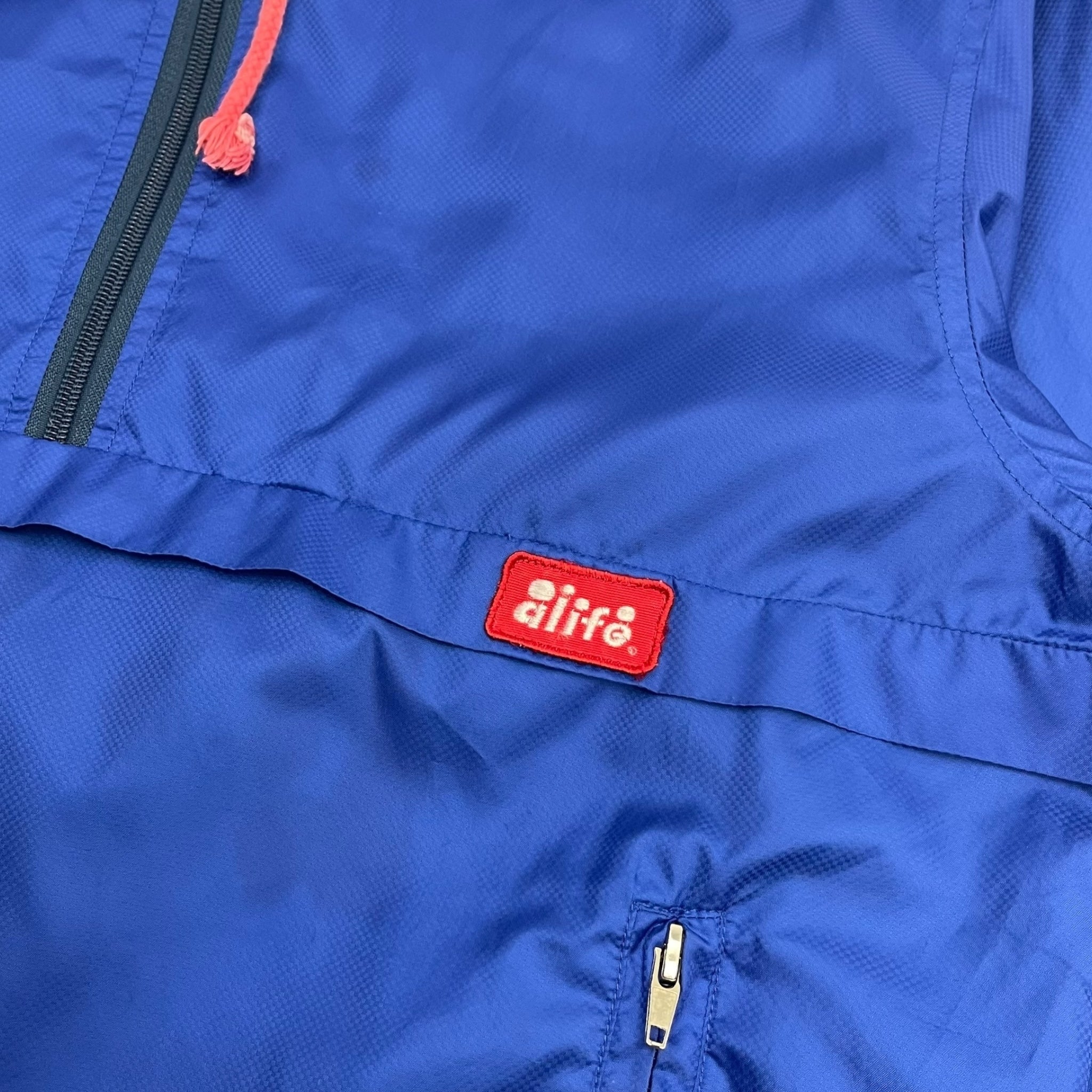Vintage Alife Inc Hooded Windbreaker Jacket Blue