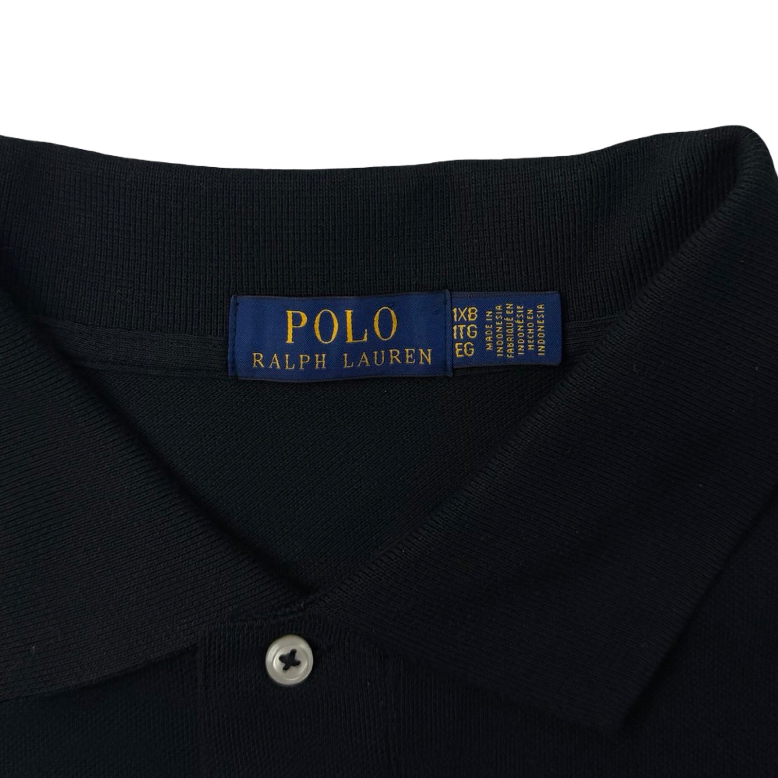 Vintage Polo Ralph Lauren Multicolor Pony Polo Black
