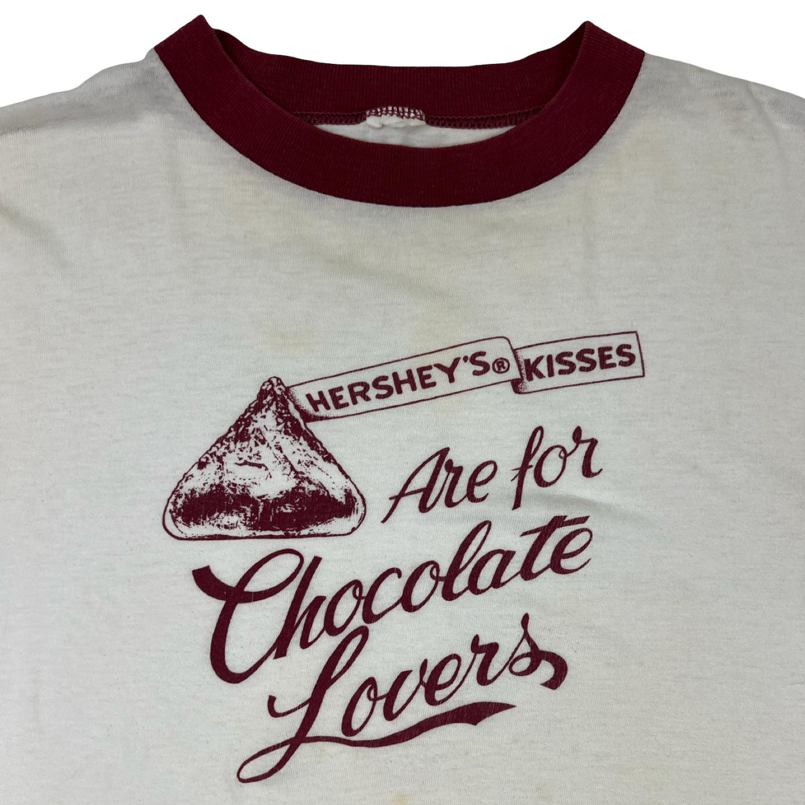 Vintage 1980’s Hershey Kiss Ringer T-Shirt White