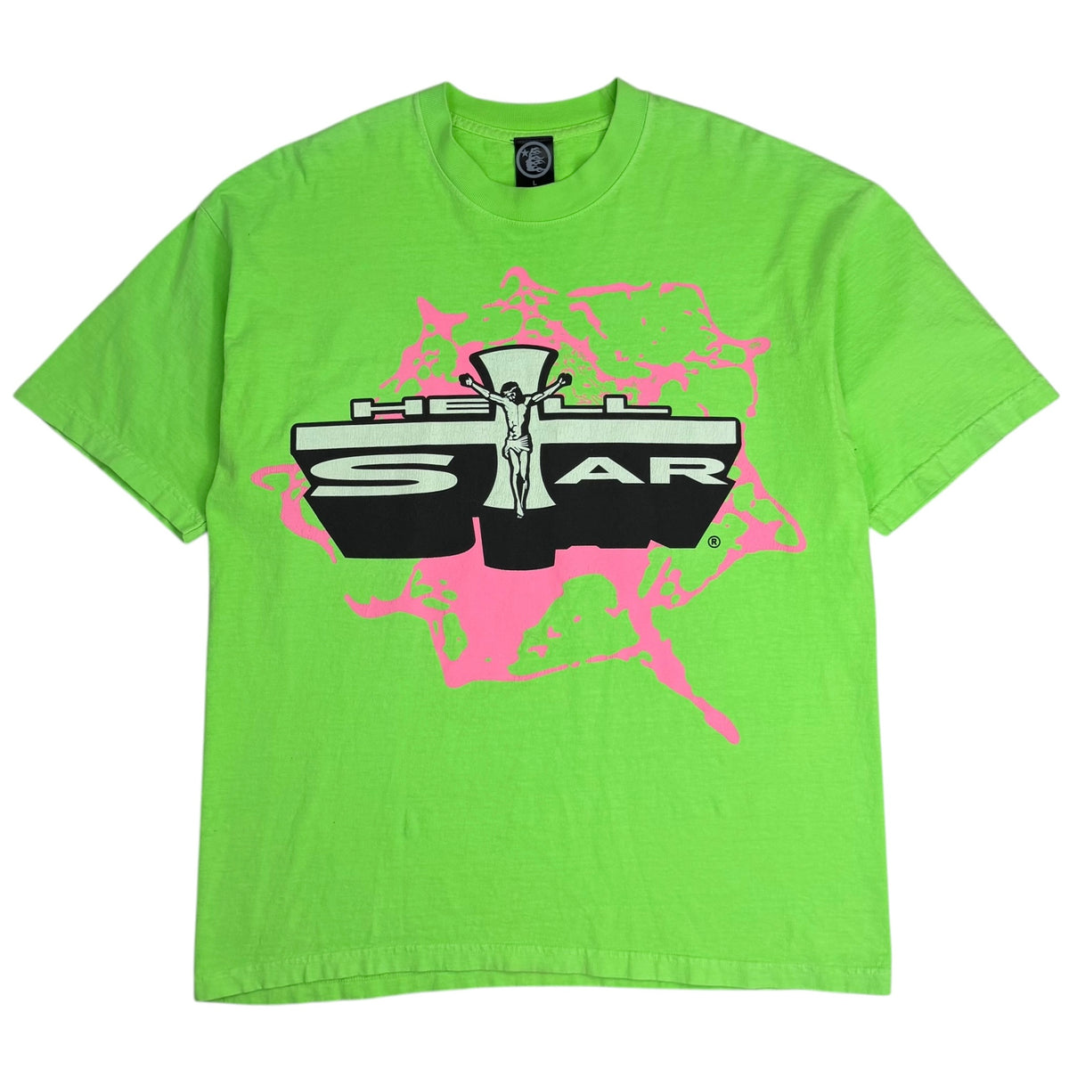 Hellstar Jesus Emblem Path To Paradise Tee Green