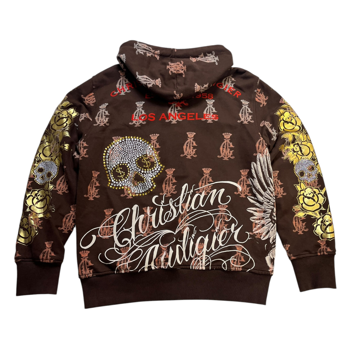 Vintage Mid-2000s Christian Audigier Reversible Full-Zip Hoodie