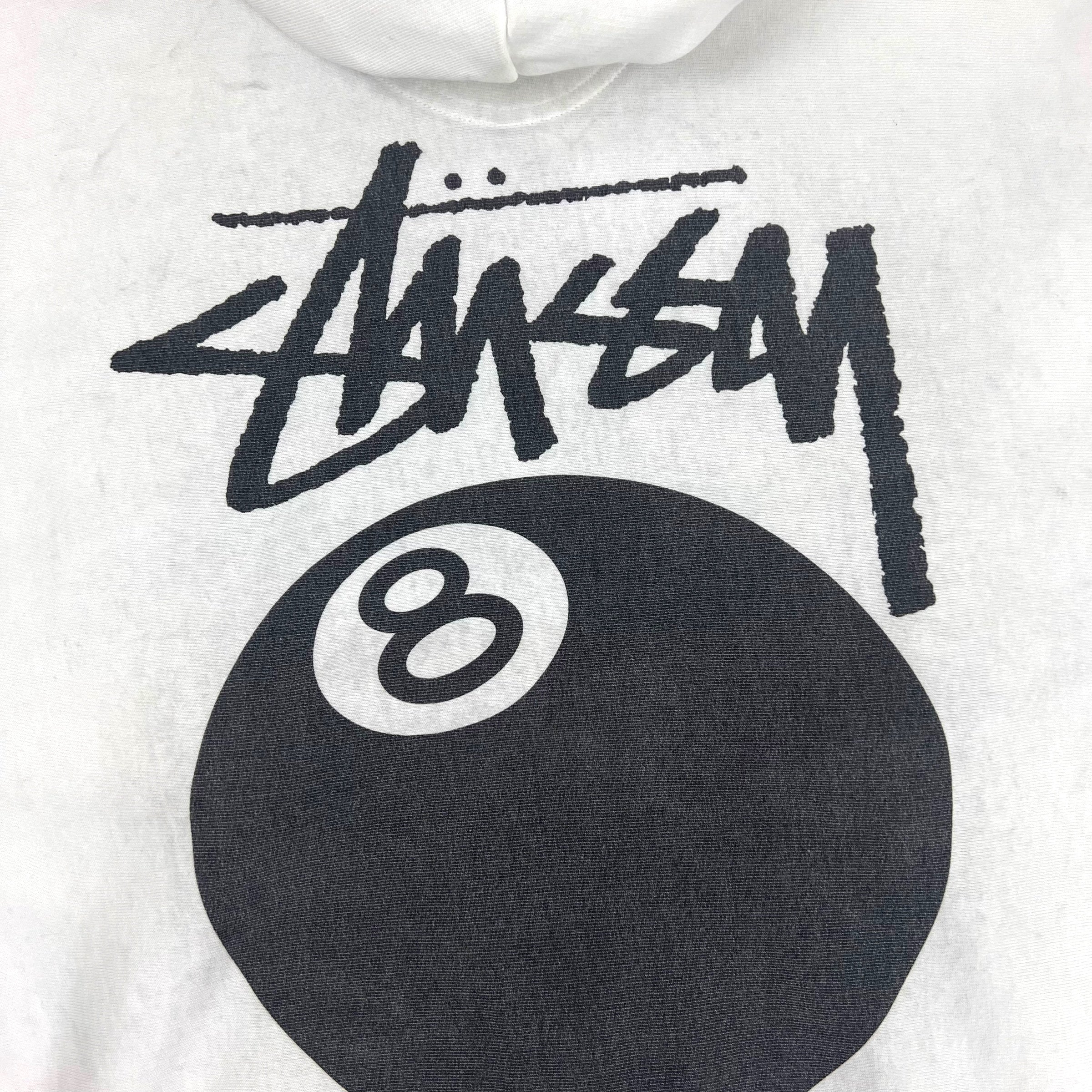 Stussy 8 Ball Hoodie White