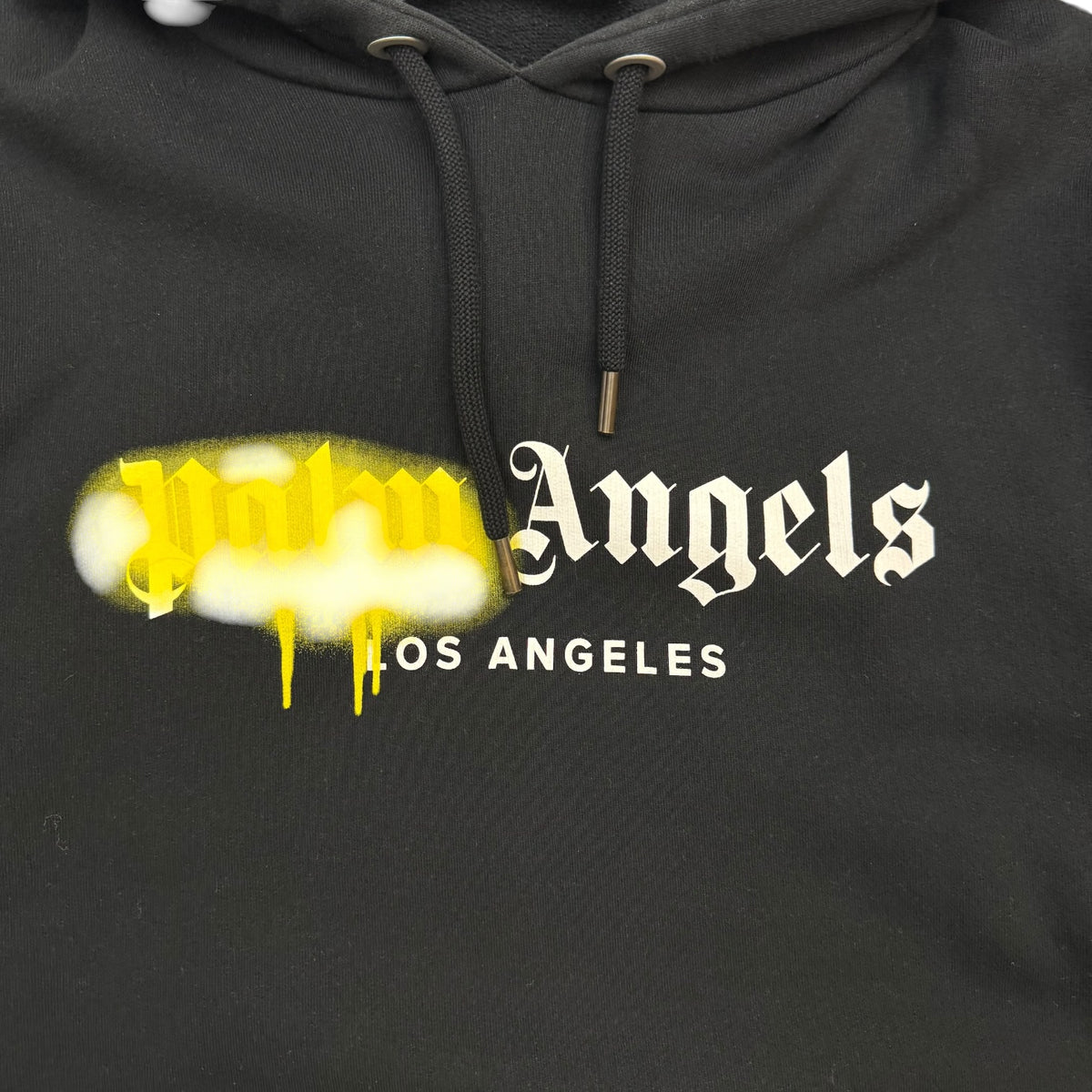 Palm Angels Los Angeles Sprayed Logo Hoodie Black
