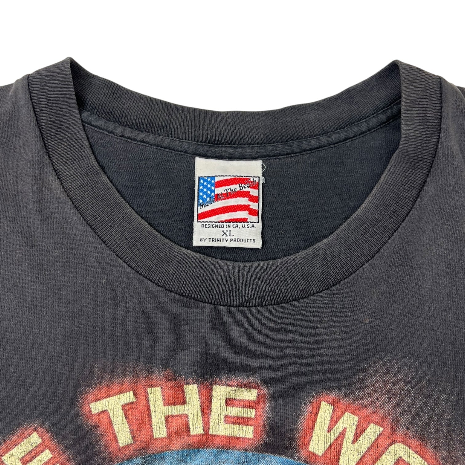 Vintage 1996 WWF Sid “I Rule The World!” T-Shirt Washed Black