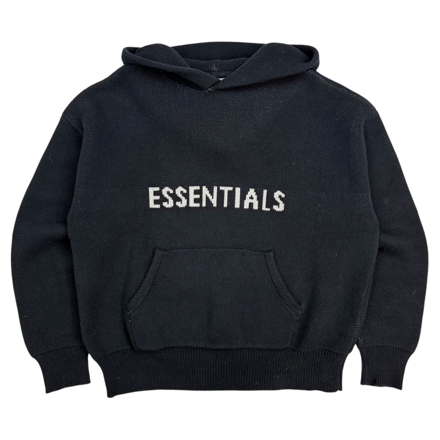Fear Of God Essentials Knit Pullover Hoodie Black