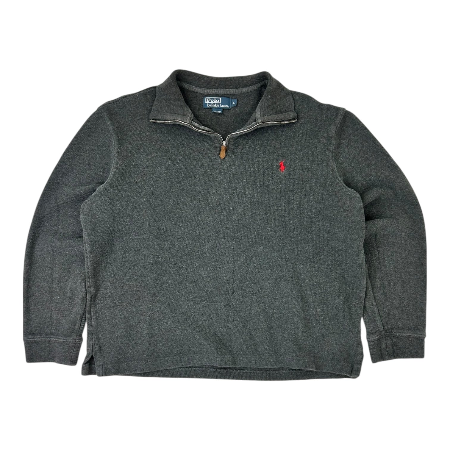 Vintage Polo Ralph Lauren 1/4 Zip Sweater Dark Grey