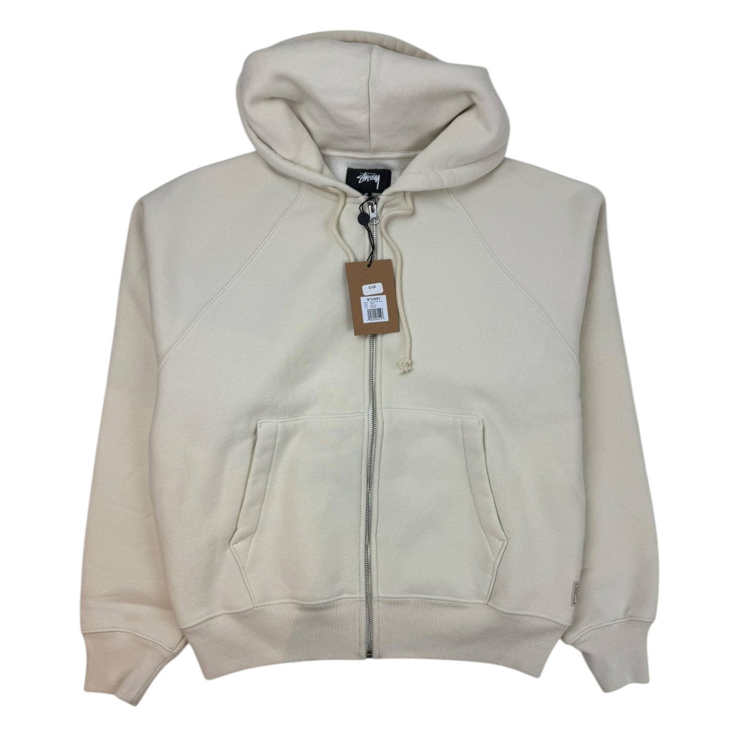 Stussy Raglan Zip-Up Hoodie Natural