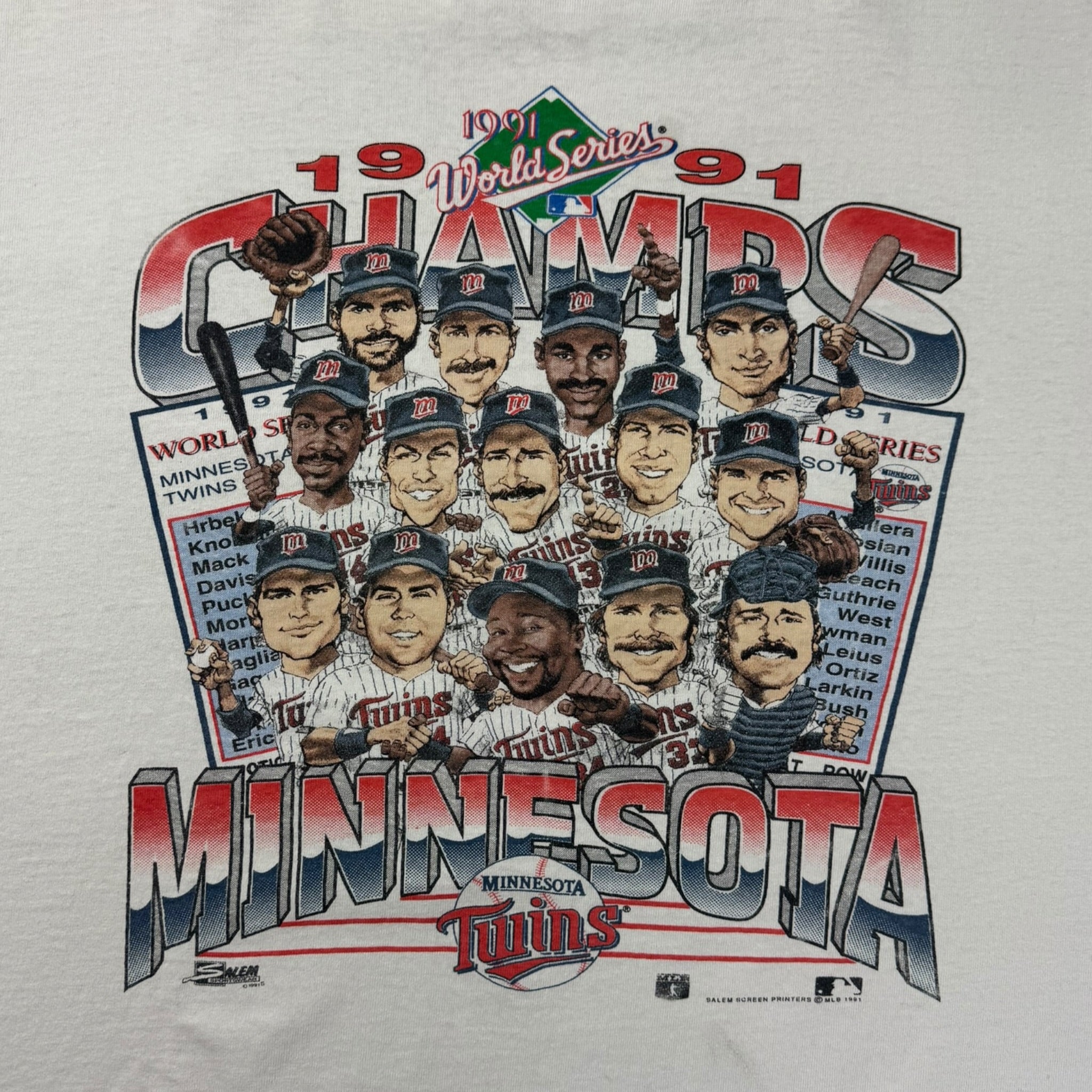 1991 Minnesota Twins World Series NBA T-Shirt