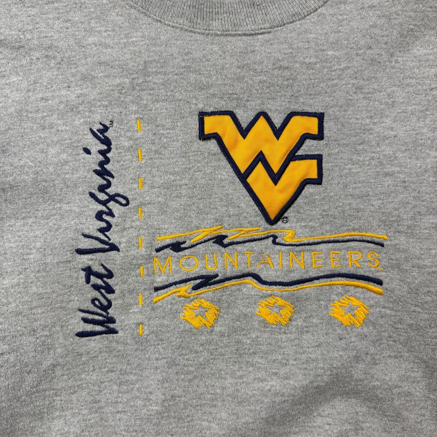 Vintage West Virginia Mountaineers Crewneck Grey