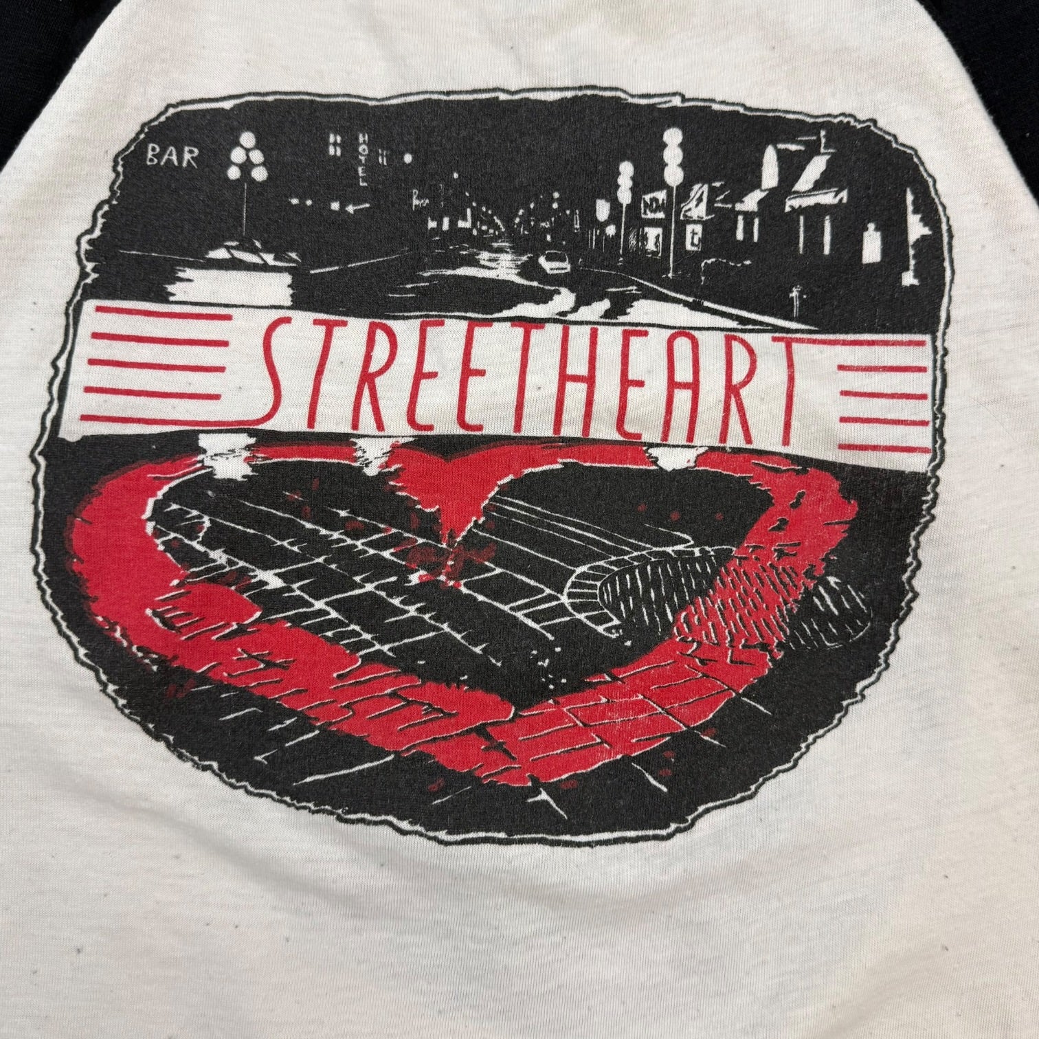 1980s StreetHeart Canadian Tour Raglan Tee White