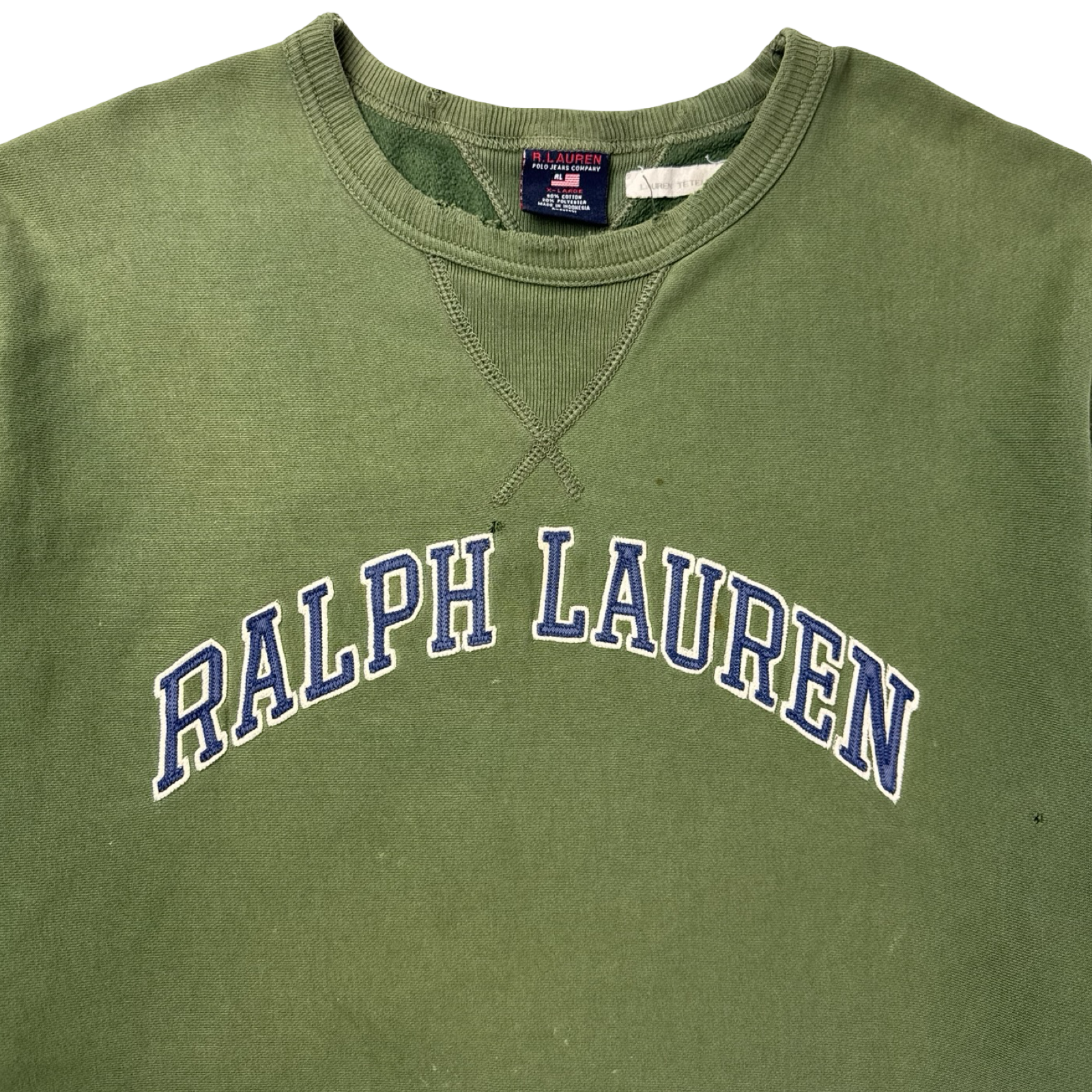 Vintage Polo Ralph Lauren Arch Spellout Crewneck Green